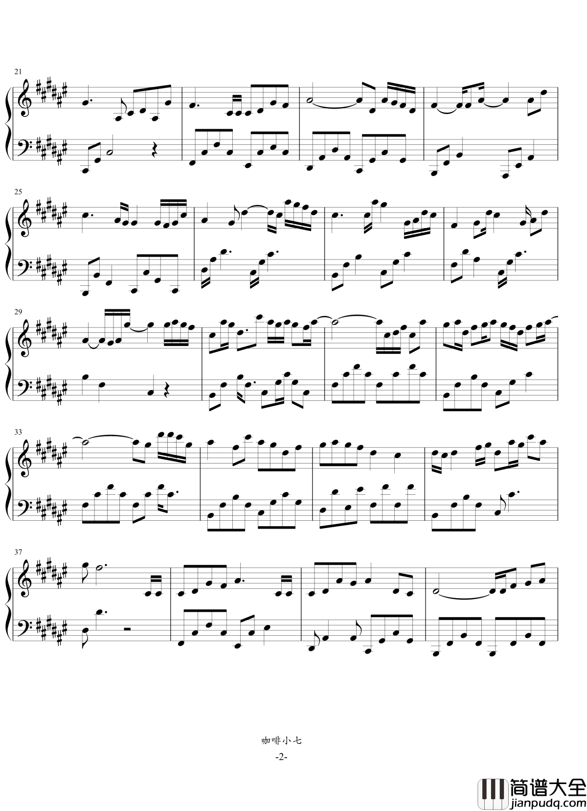 Bamboo钢琴谱_Piano_Master