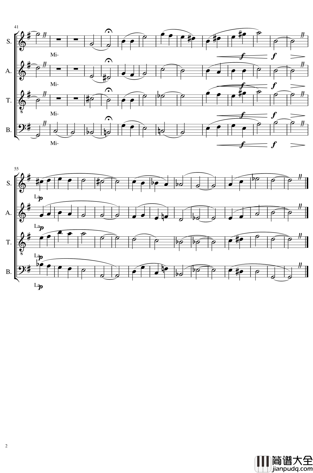 SATB_Vocalise钢琴谱_Op.unb_一个球