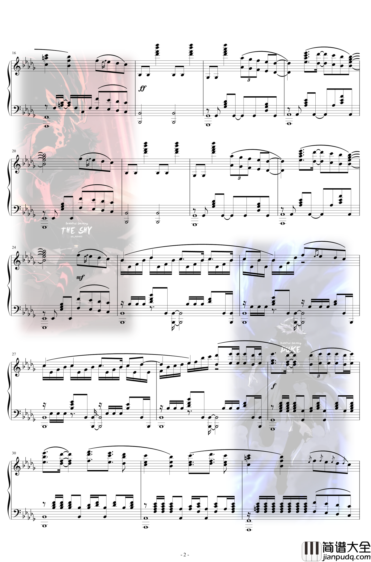 英雄联盟S8世界赛主题曲钢琴谱_英雄联盟排位