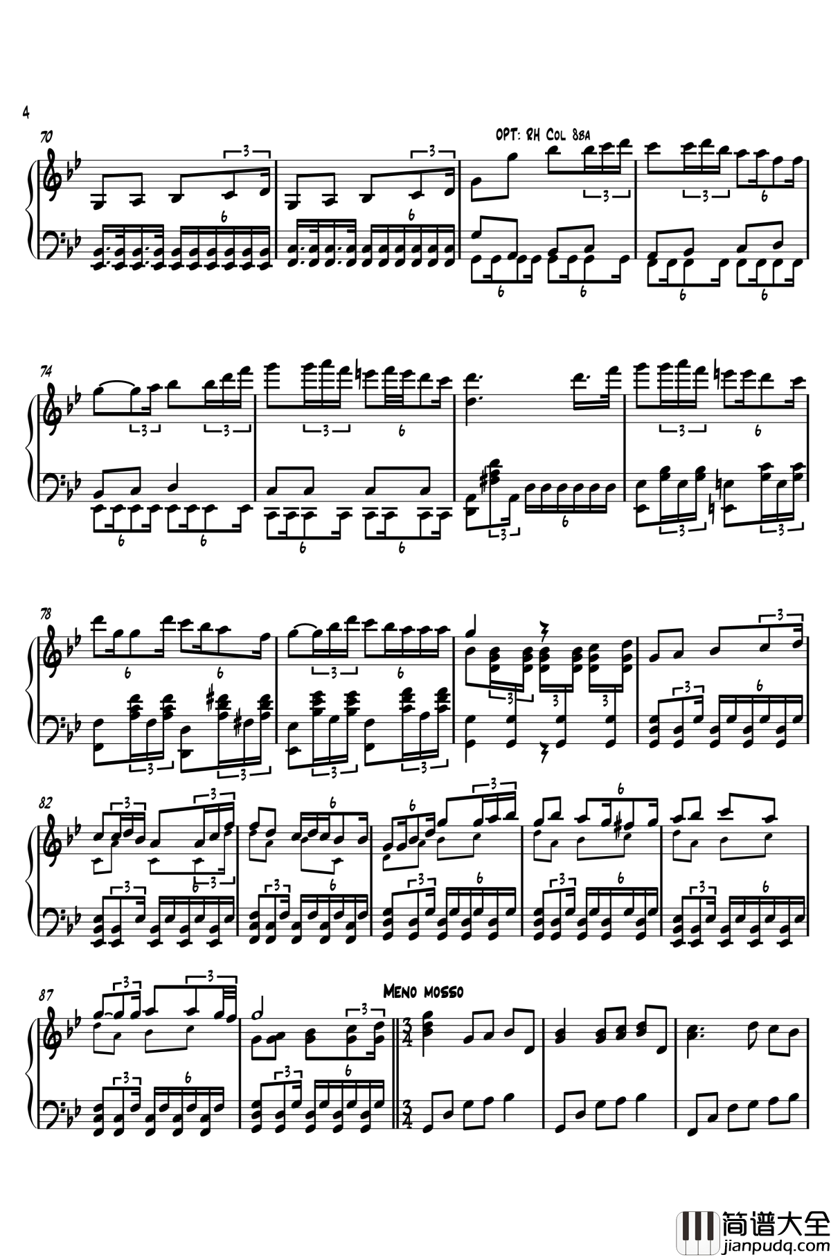 狱一夜钢琴谱_piano_solo_东方曲再编_东方project