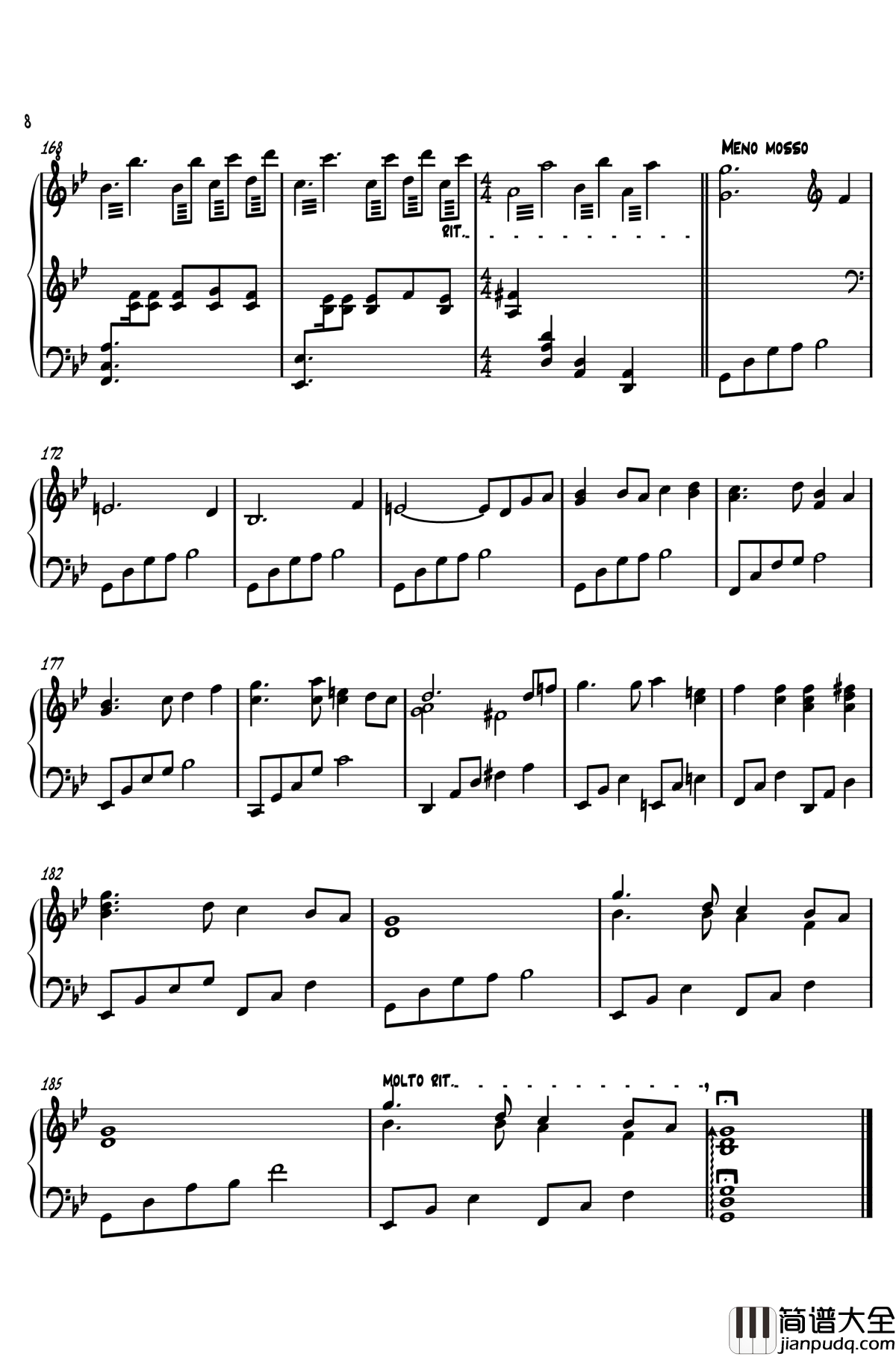 狱一夜钢琴谱_piano_solo_东方曲再编_东方project