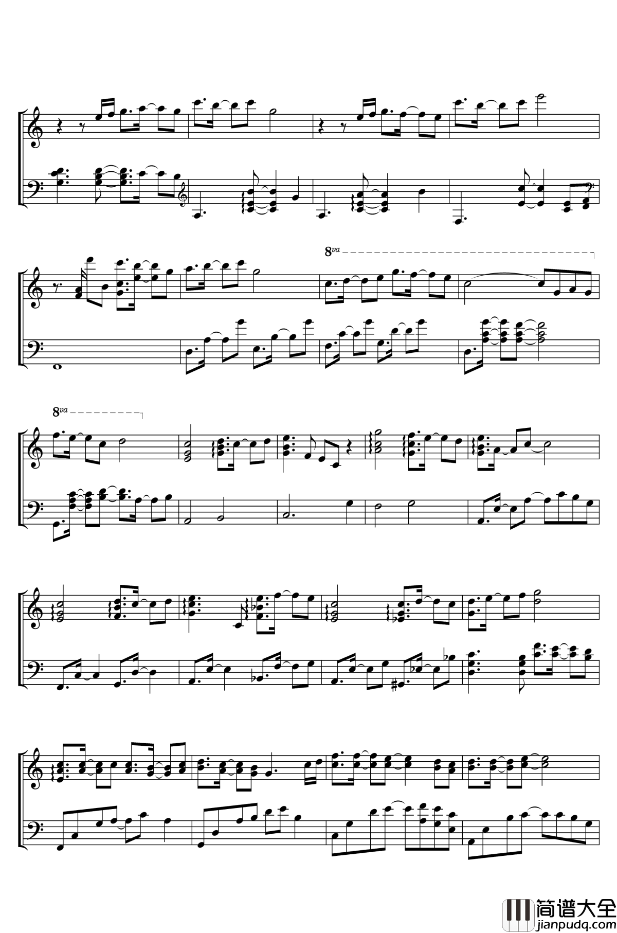 告别回忆~无垢少女BGM：Hers_Real钢琴谱_阿保刚