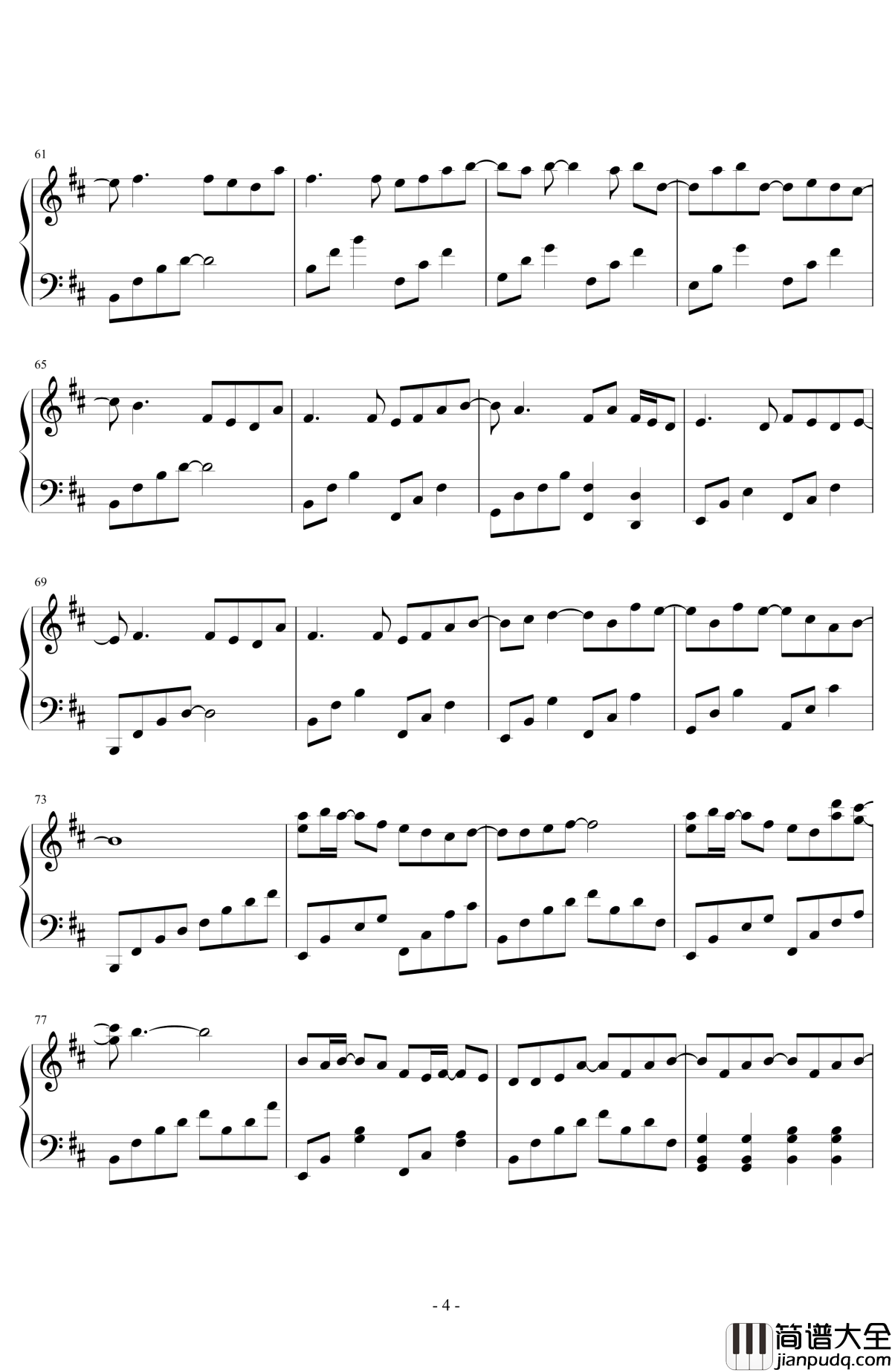 月若流金钢琴谱__杀破狼_广播剧主题曲_杀破狼