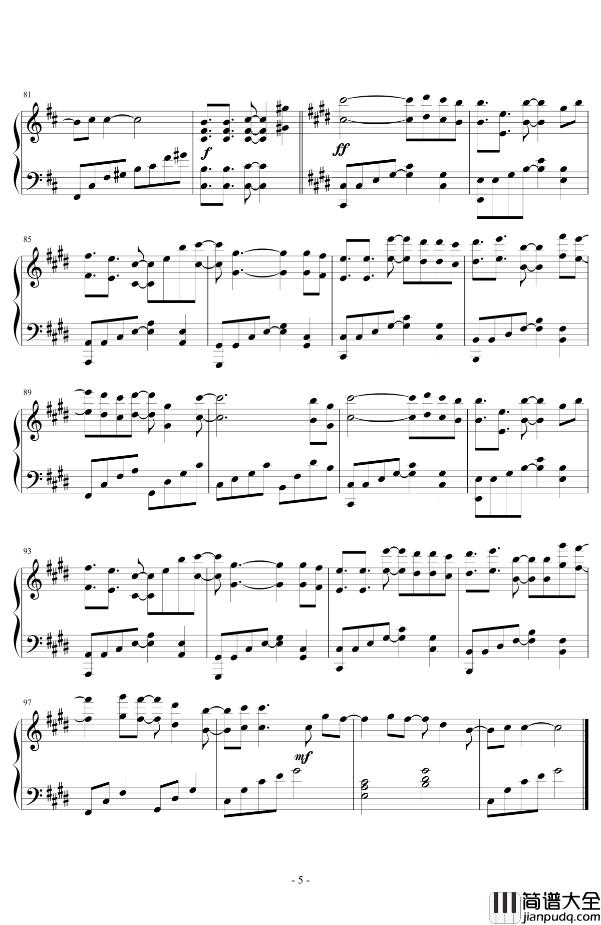 月若流金钢琴谱__杀破狼_广播剧主题曲_杀破狼