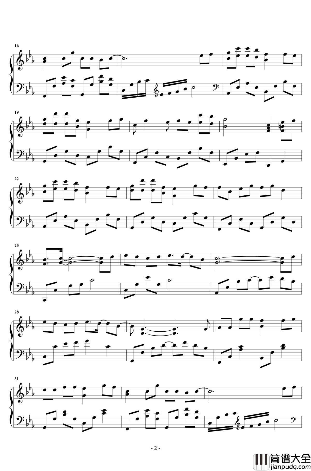 归去来兮钢琴谱_华丽独奏_叶炫清