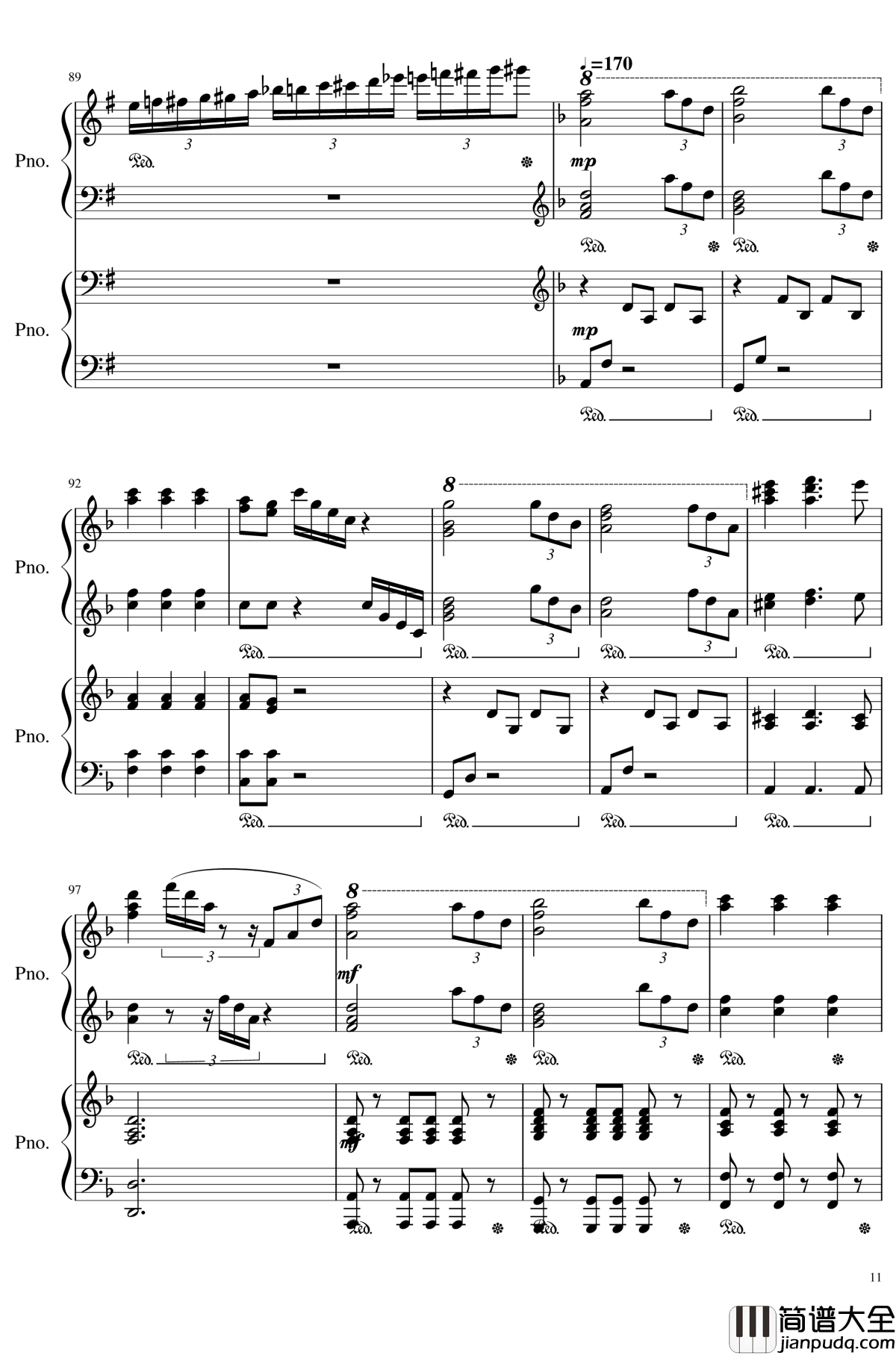 加勒比海盗钢琴谱_Rube、Anser改编