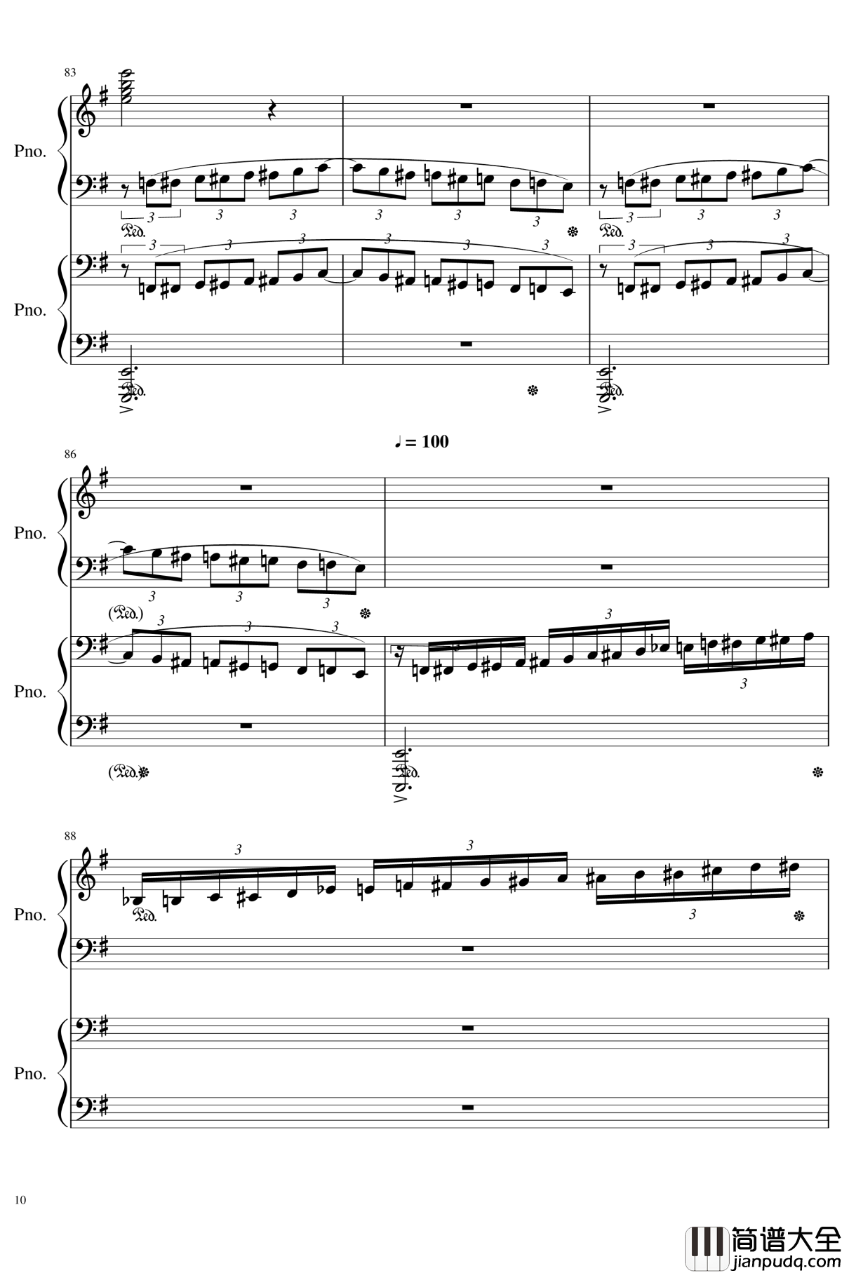 加勒比海盗钢琴谱_Rube、Anser改编