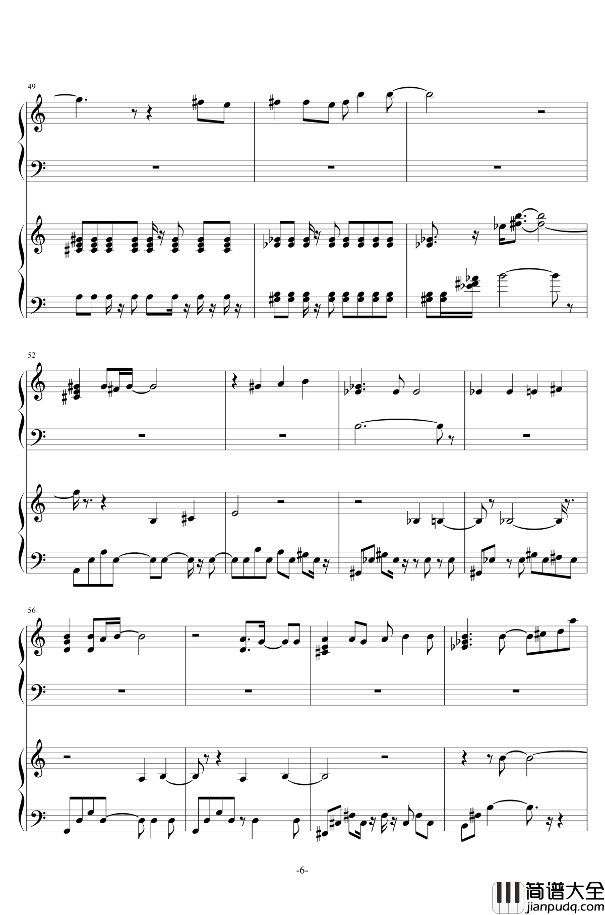 鸟之诗钢琴谱_唯美版_折戸伸治