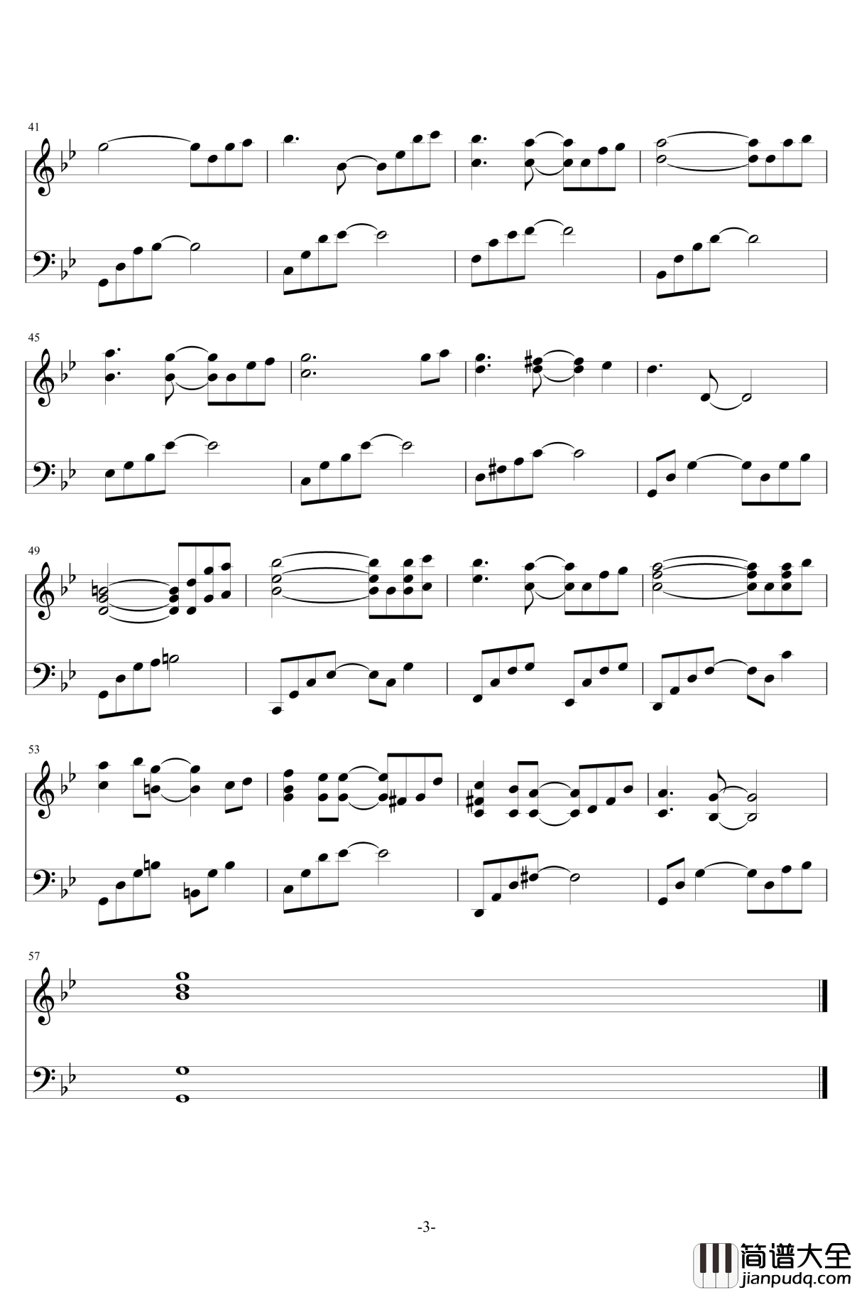 冬季恋歌钢琴谱_张信哲