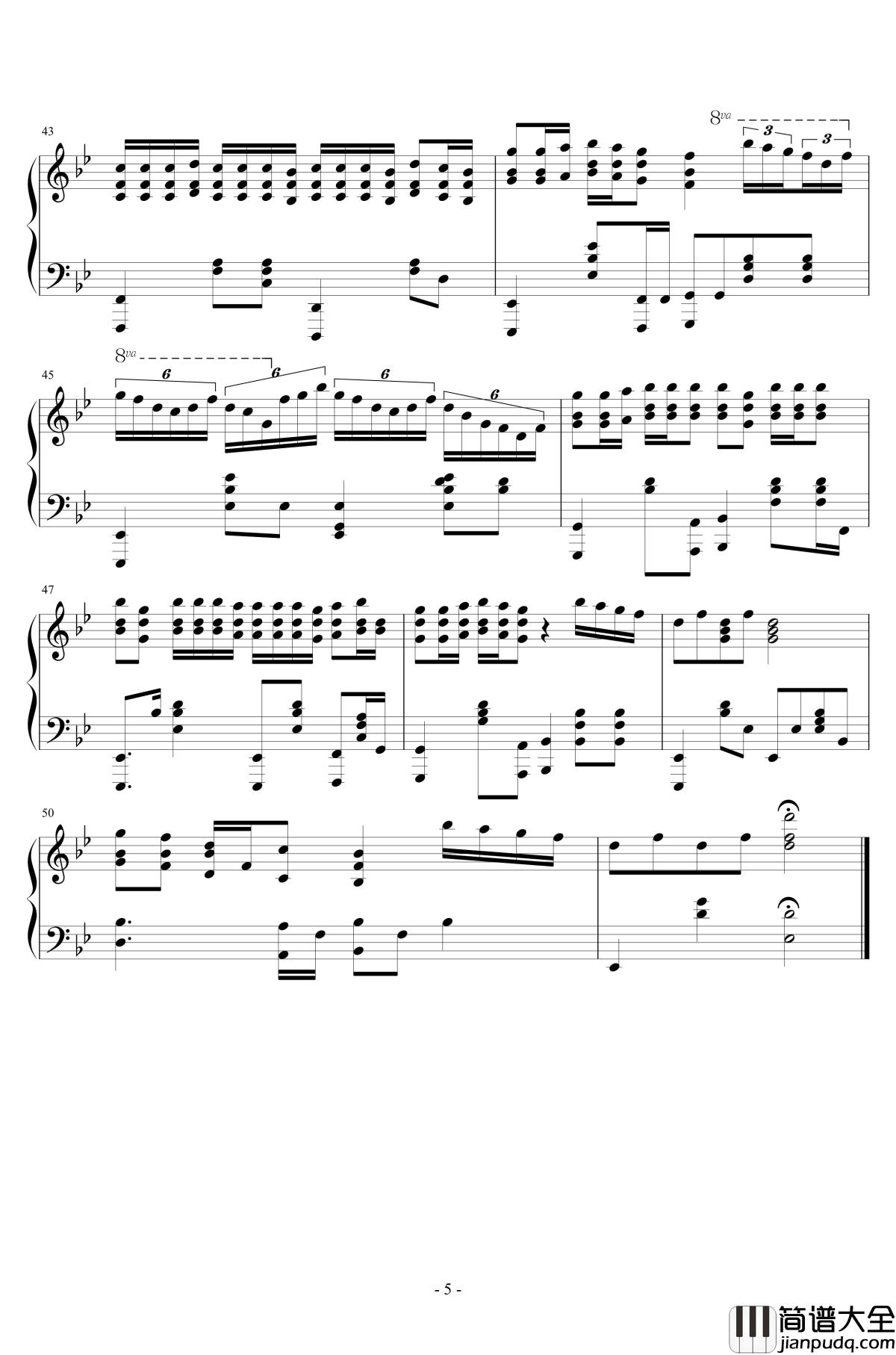 一步之遥钢琴谱_闻香识女人