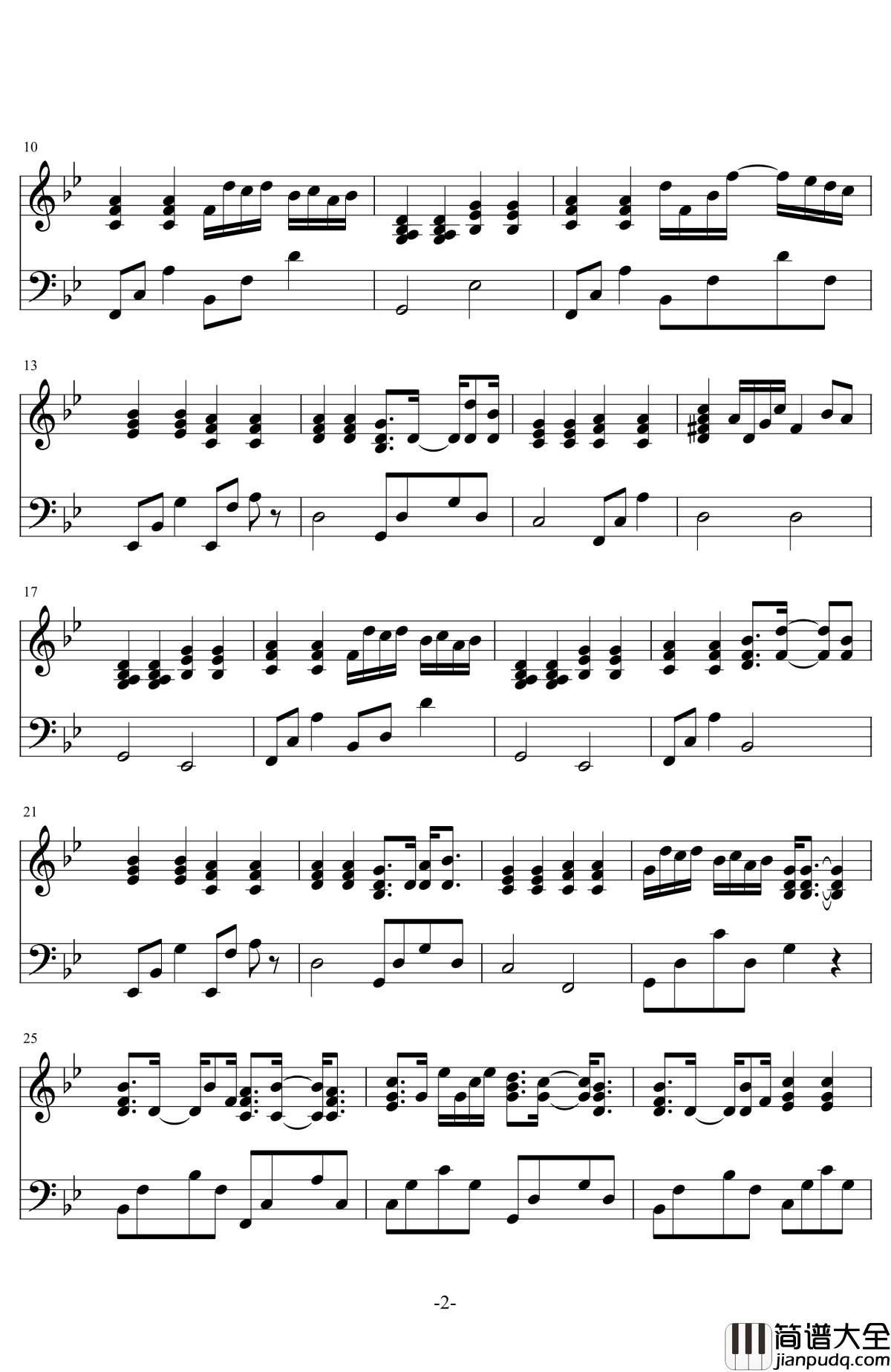 一千个伤心的理由钢琴谱_张学友