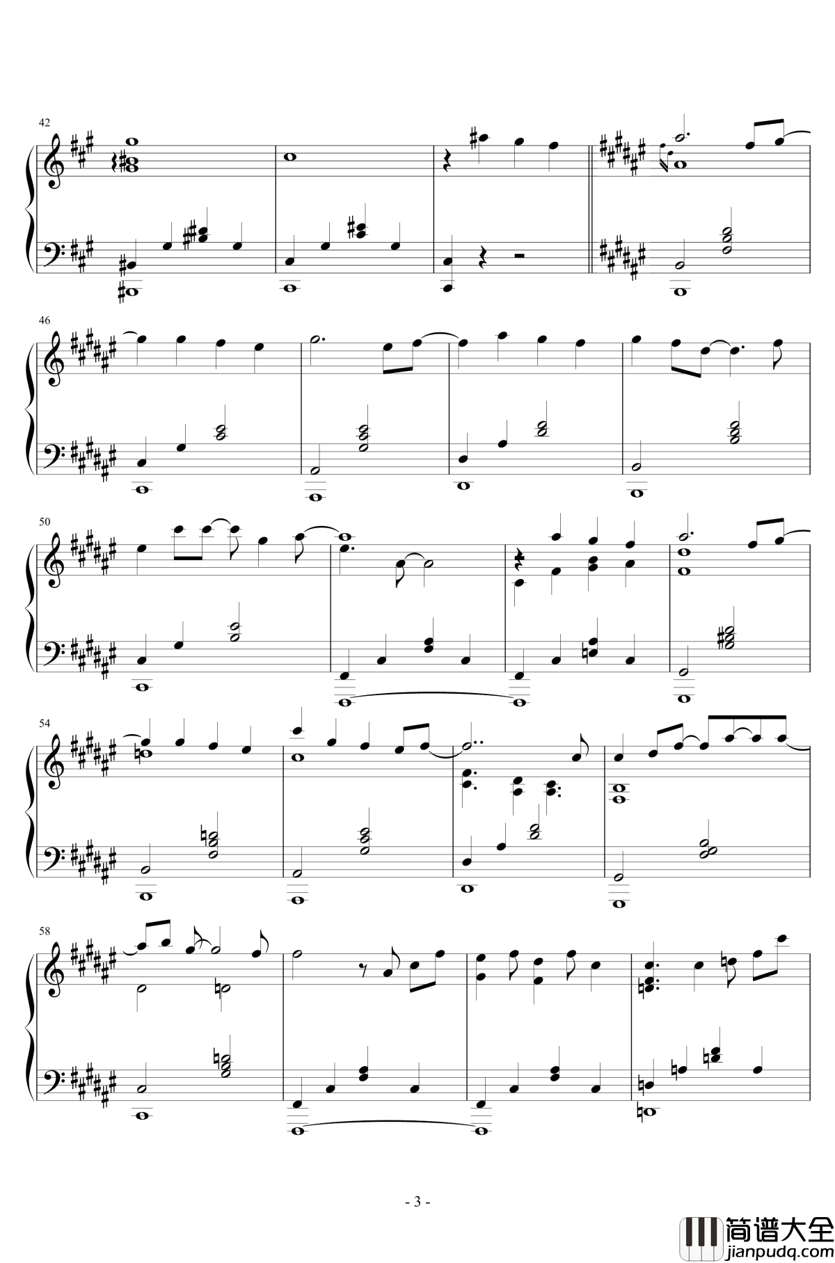 爱的回归线钢琴谱__爱情公寓3_插曲_陈韵若