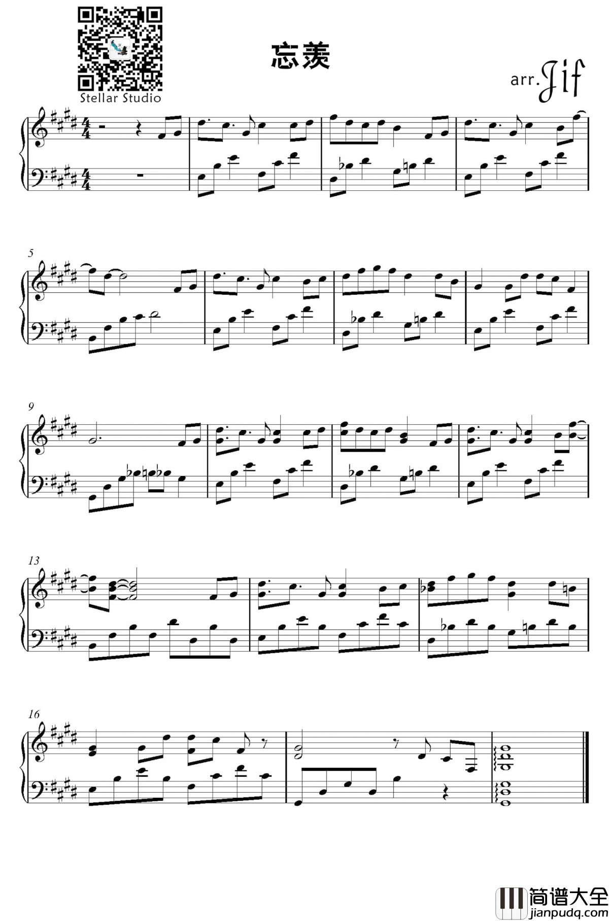 忘羡钢琴谱_魔道祖师