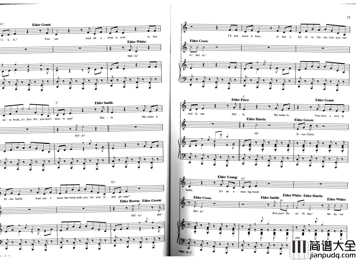 Hello_Andrew_Rannells钢琴谱_Book_of_Mormon