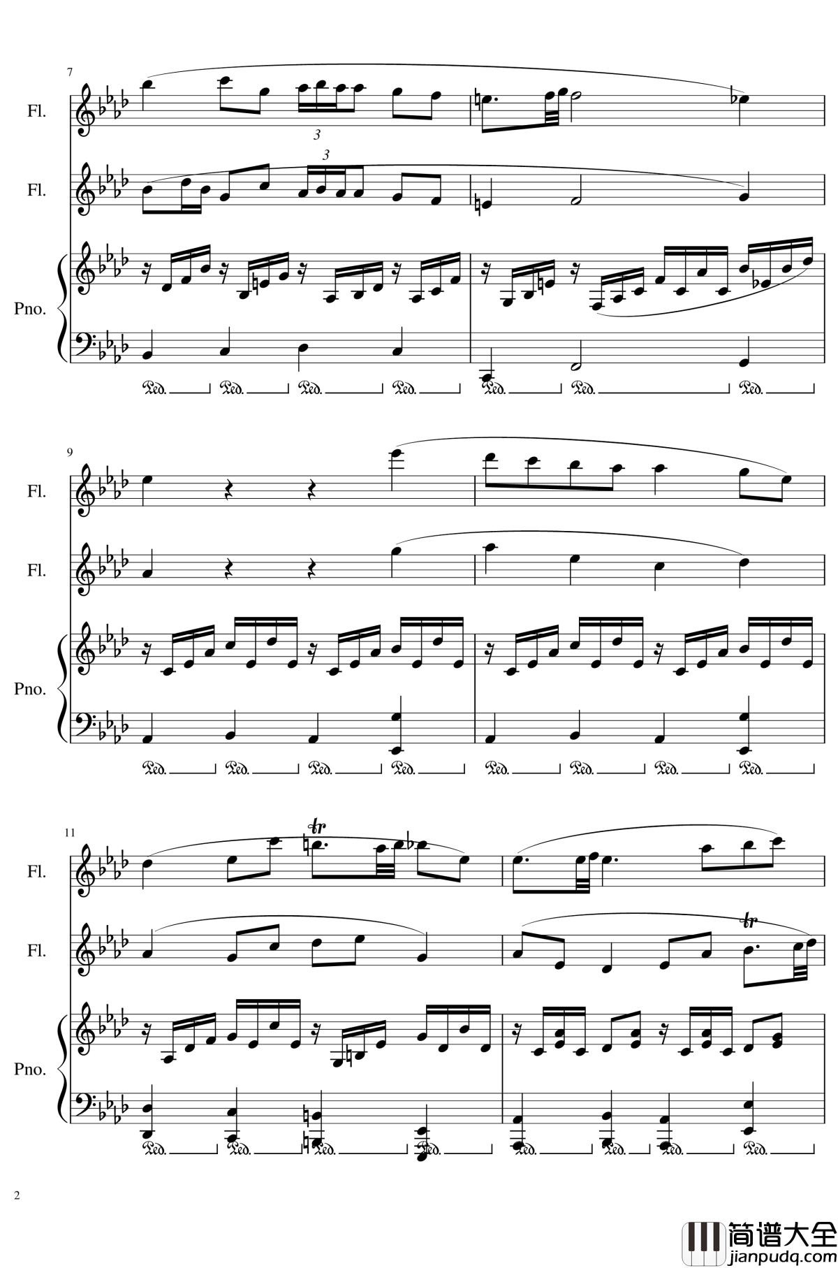 Trio_for_piano_and_2_flutes,_Op.117钢琴谱_I.Alborada_一个球