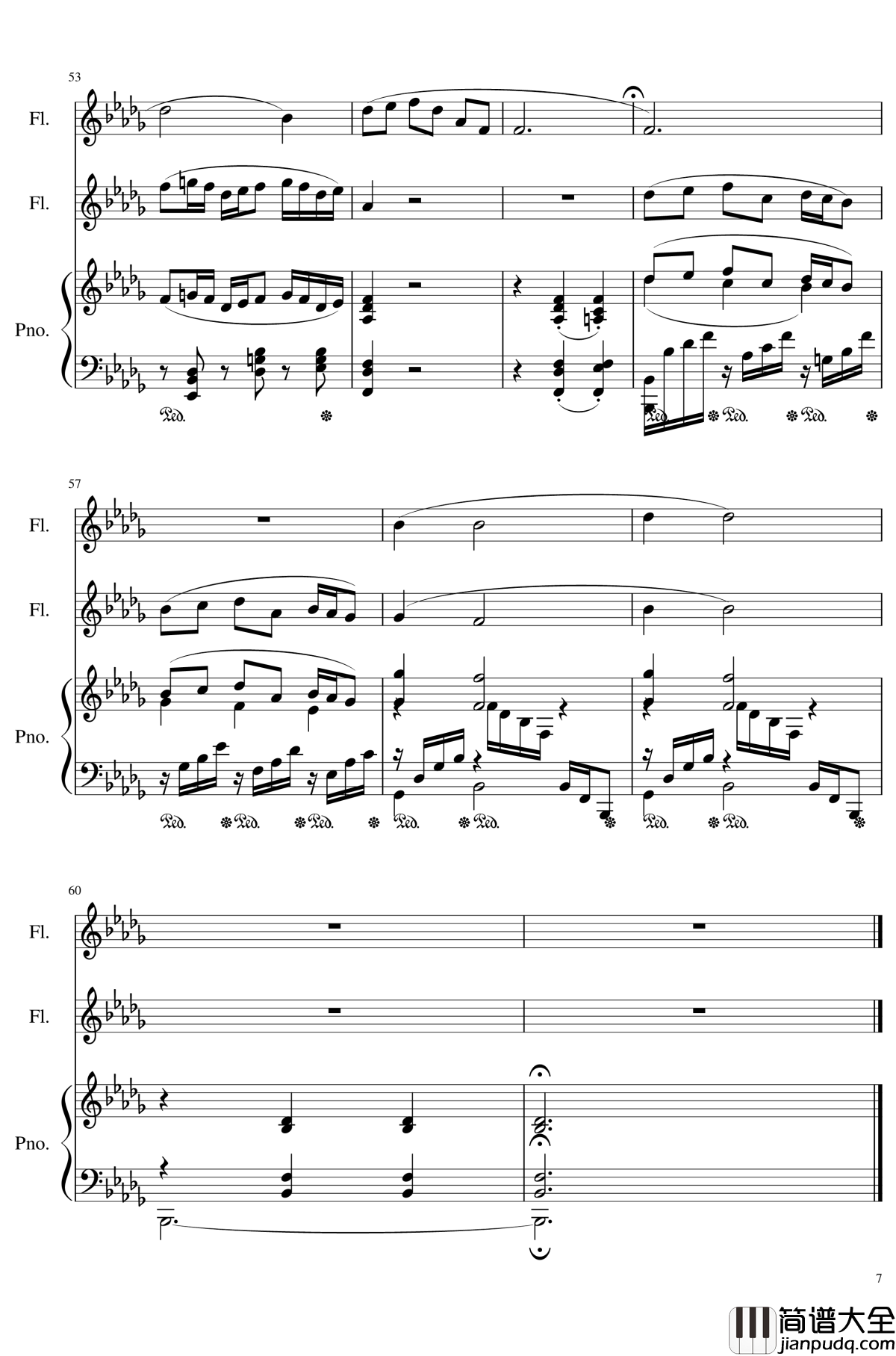 Faure:Clair_de_lune,_Op.46_No.2钢琴谱_福雷_Arr.Rube