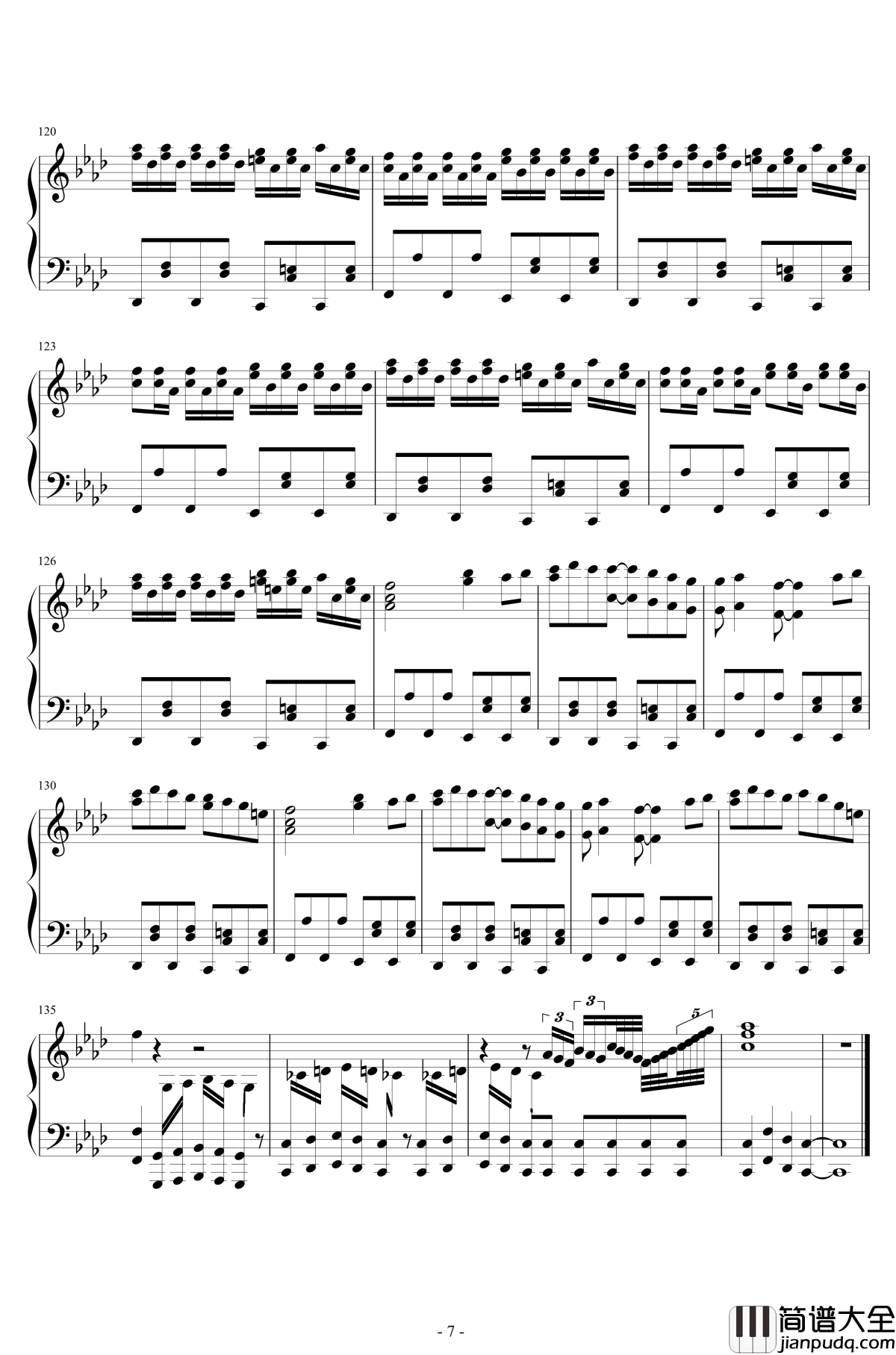 今夜も眠れない__病的な意味で钢琴谱_金爆