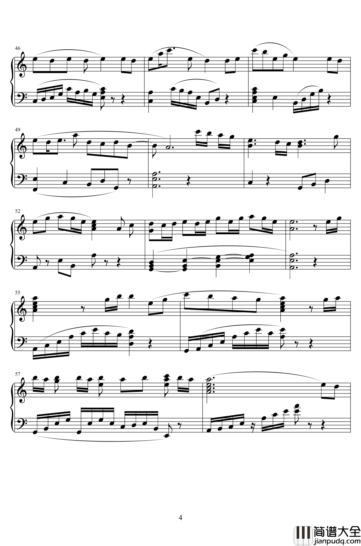 落雪寻花钢琴谱_魔道祖师