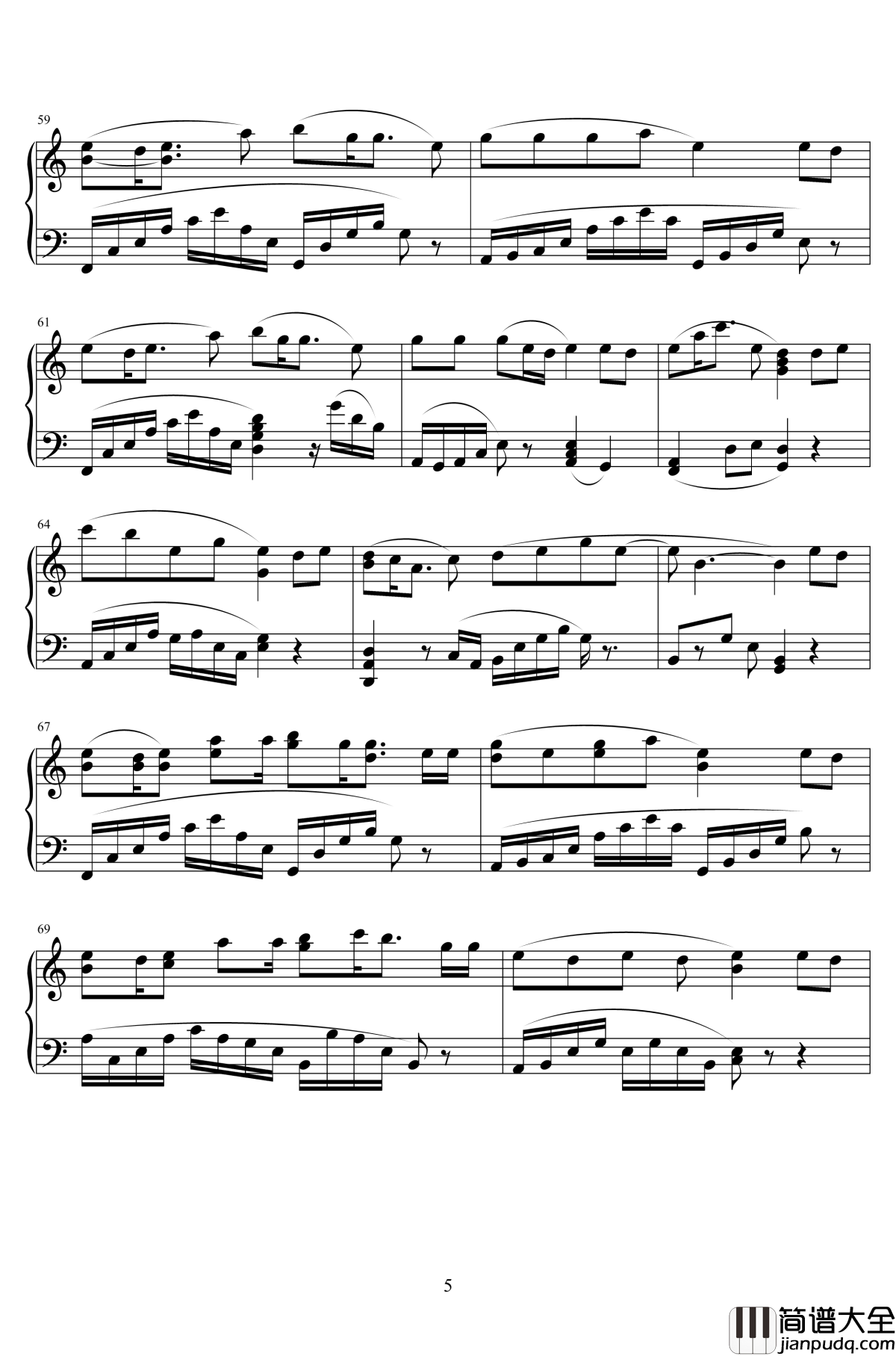 落雪寻花钢琴谱_魔道祖师