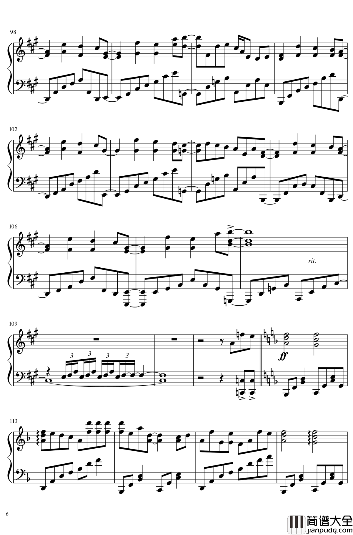 幽霊楽団_～_Phantom_Ensemble钢琴谱_东方花映冢_东方project