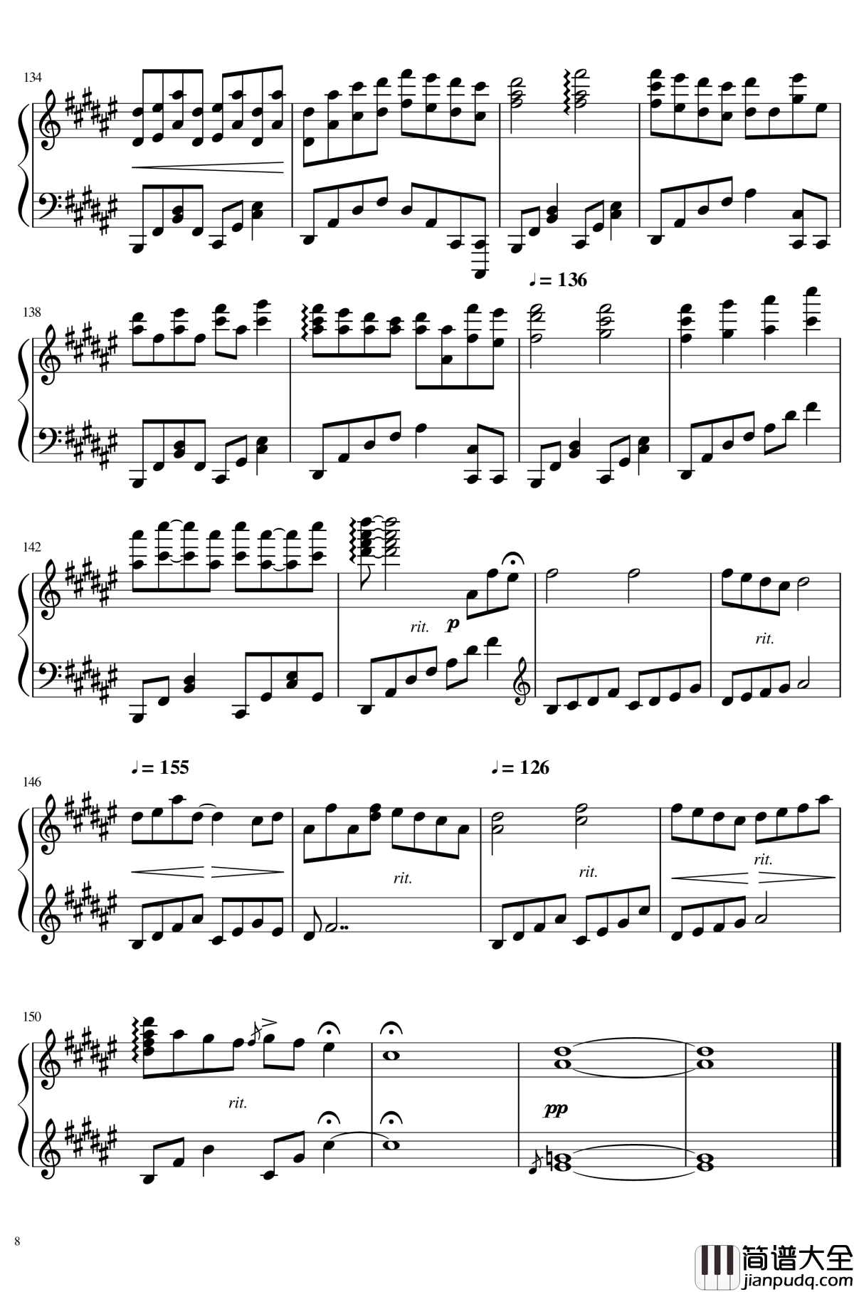 幽霊楽団_～_Phantom_Ensemble钢琴谱_东方花映冢_东方project