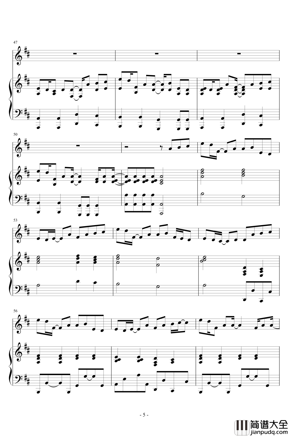 追光者钢琴谱_完美伴奏版_岑宁儿