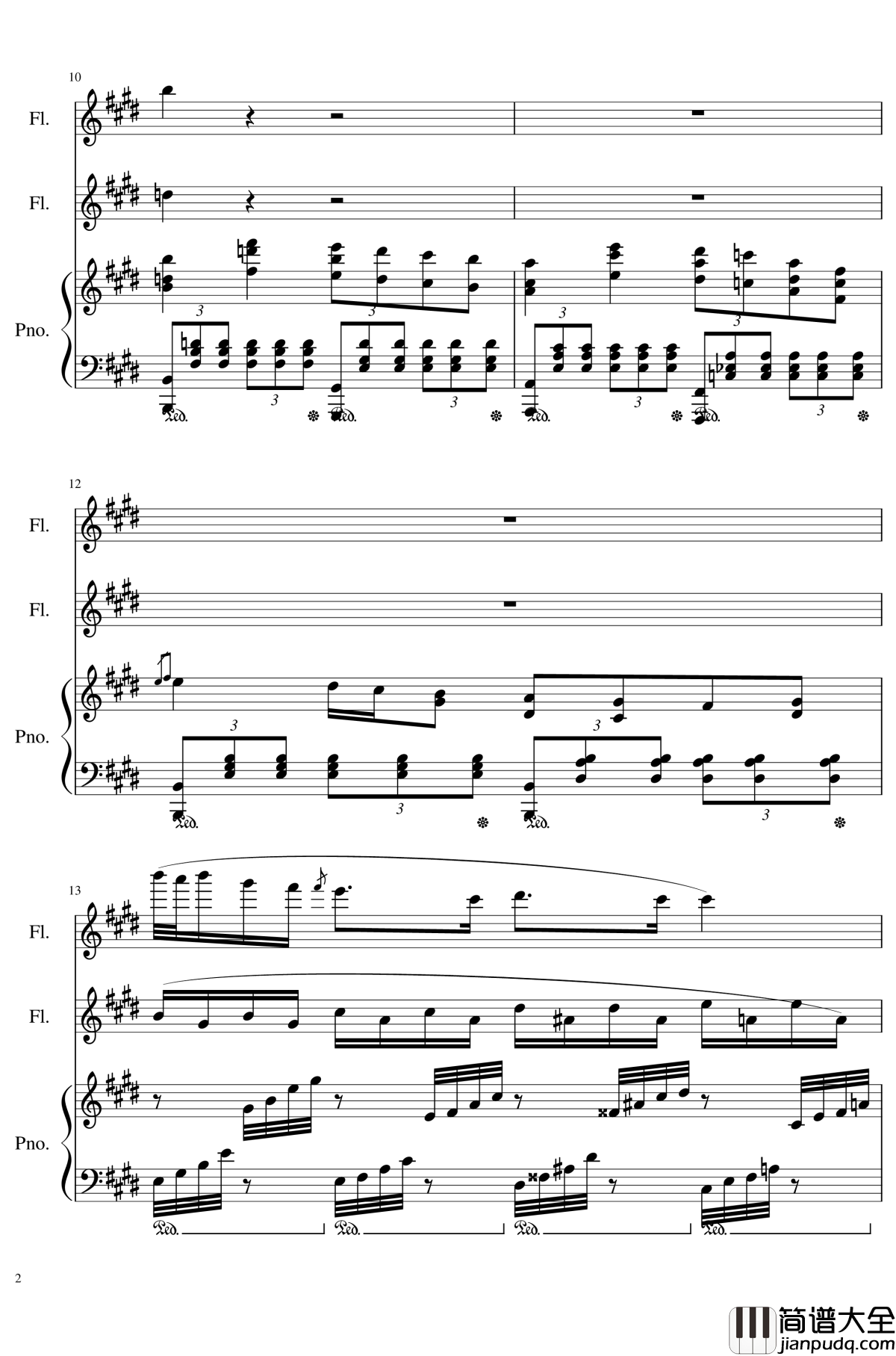 Trio_for_piano_and_flutes,_Op.117_II.My_personality钢琴谱_一个球