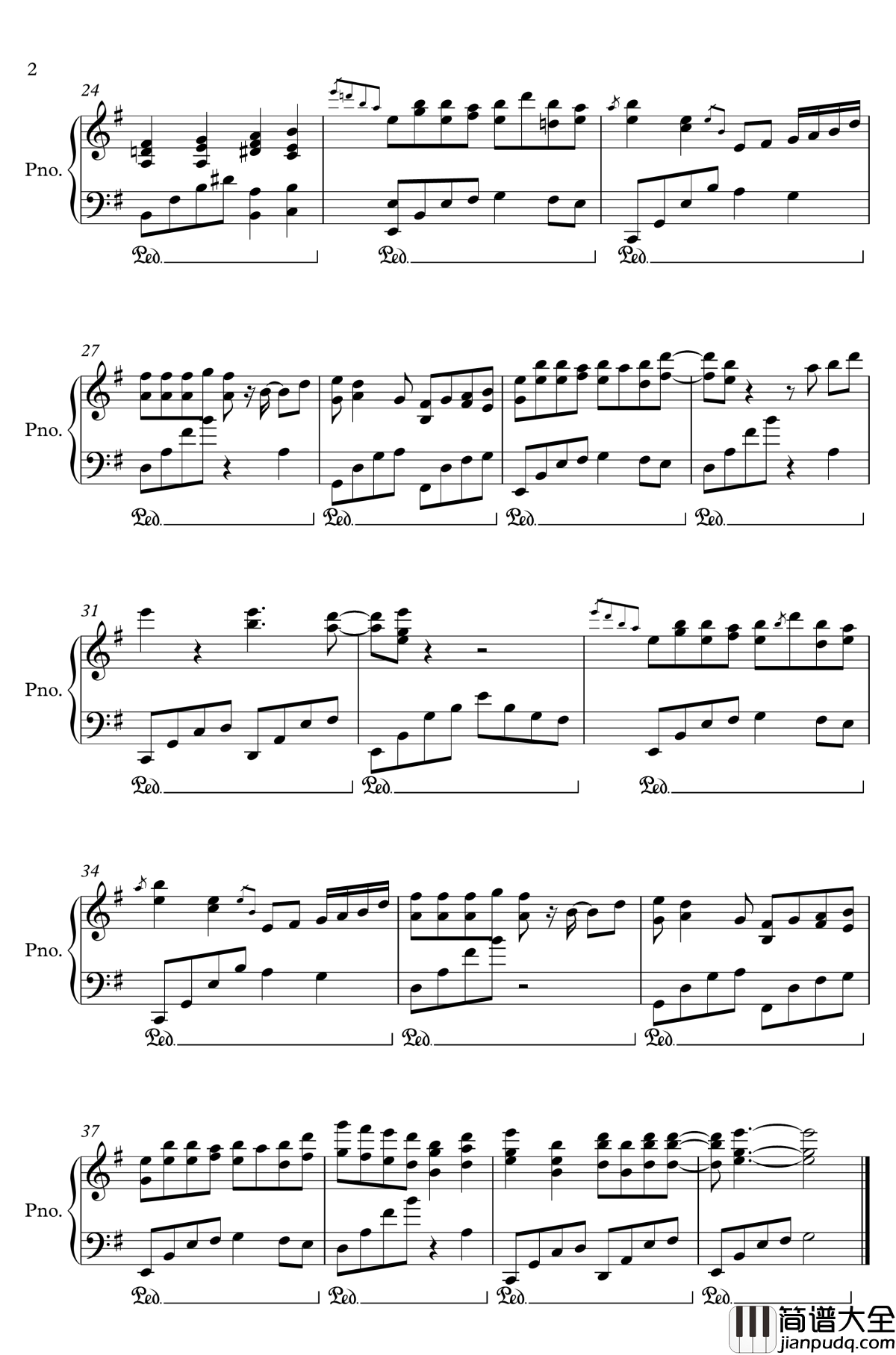 凉凉钢琴谱_张碧晨