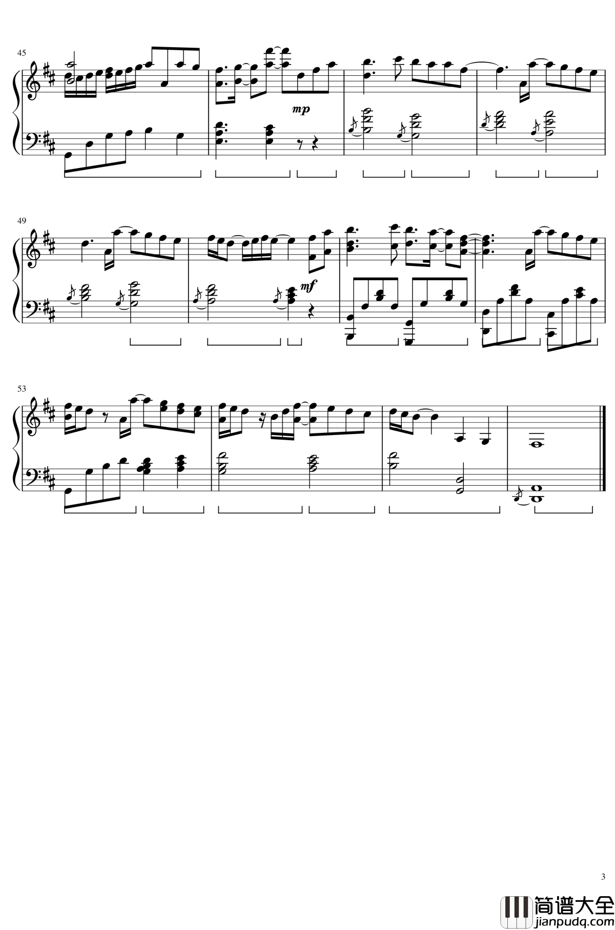 海王片尾曲钢琴谱_Everything_I_need_Skylar_Grey