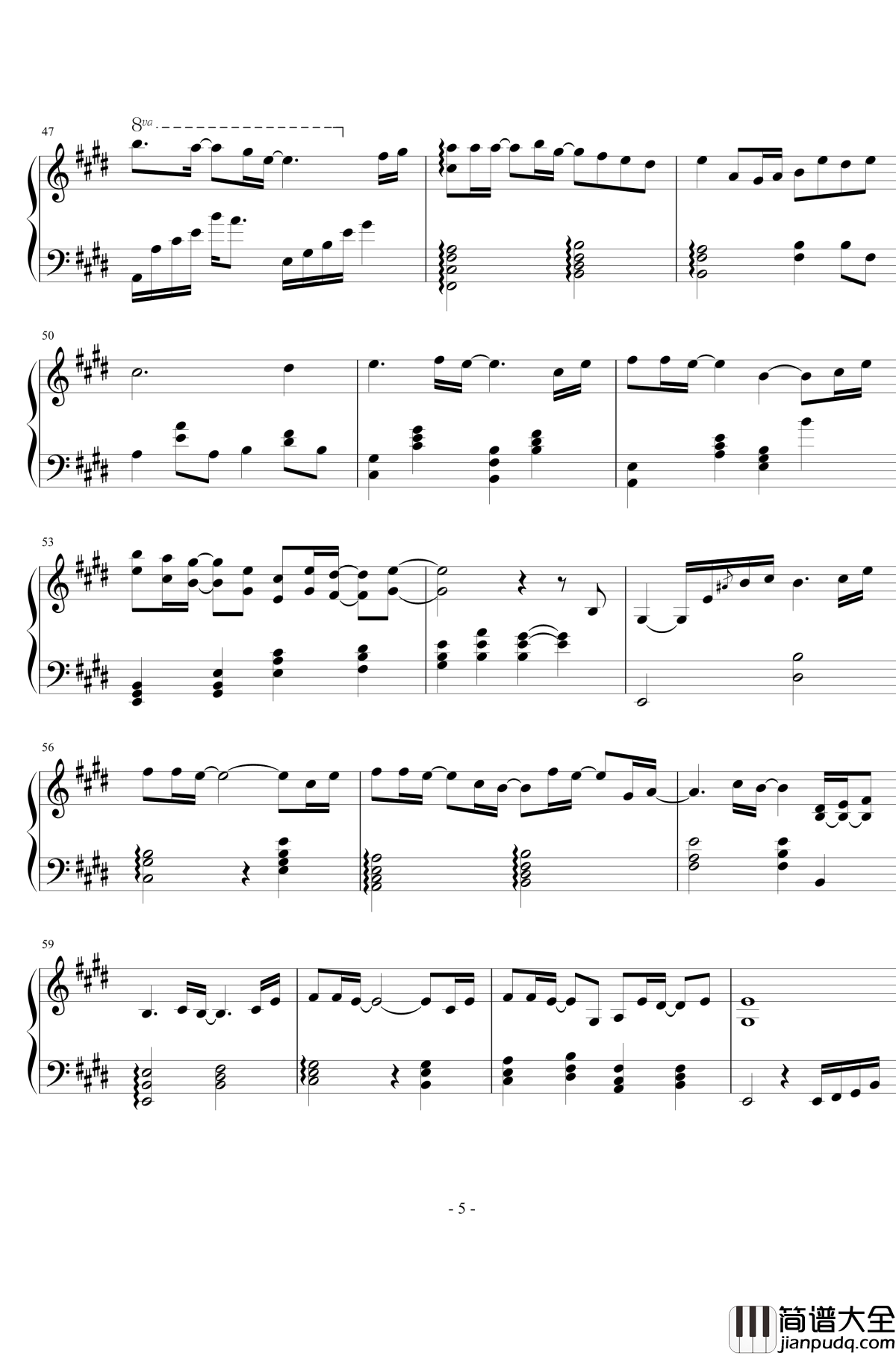 Hanamizuki钢琴谱_广桥真纪子