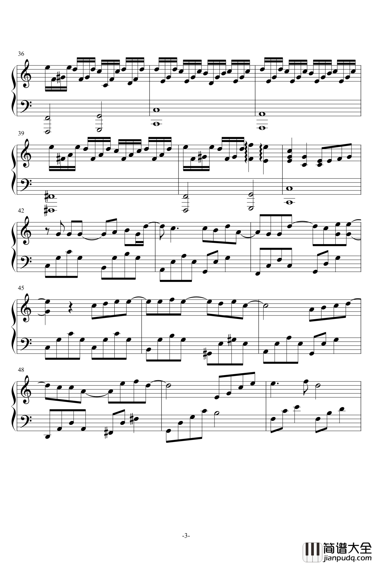 蒲公英的约定钢琴谱_带钢琴专有伴奏_周杰伦