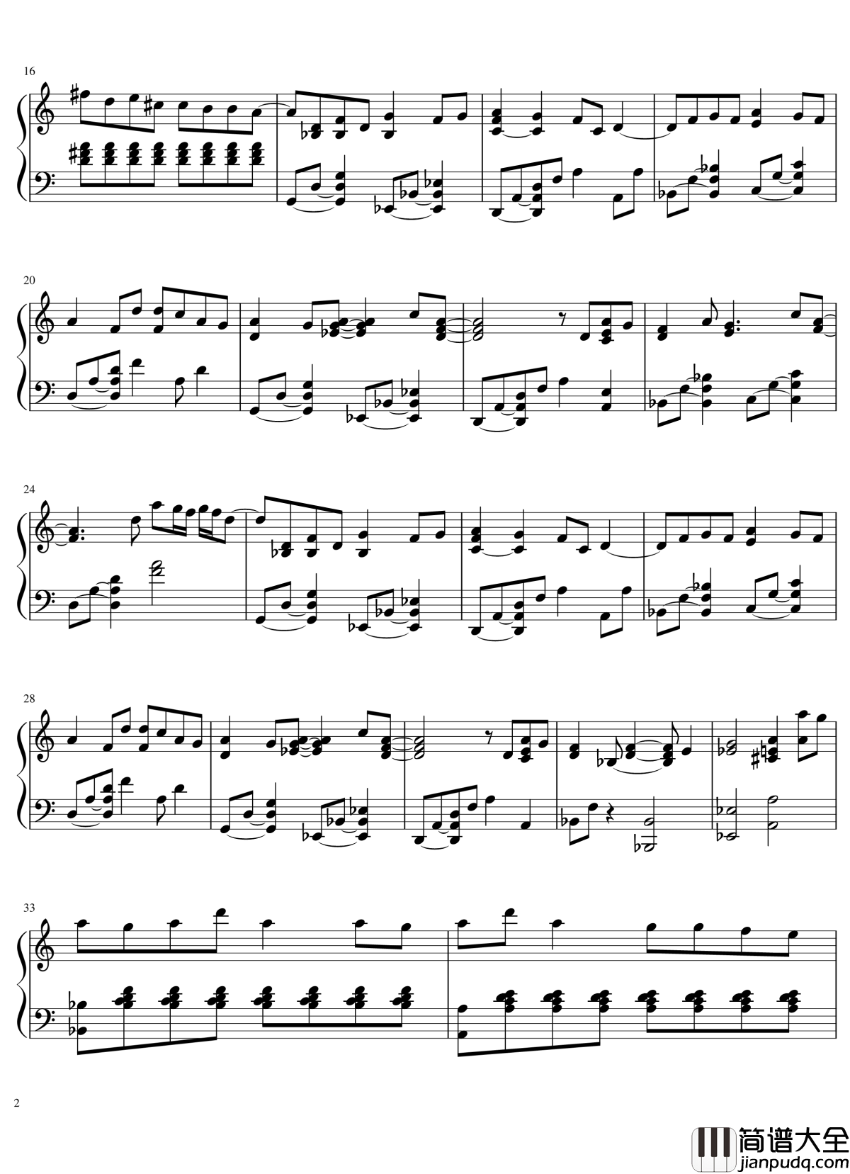 Tear_Rain钢琴谱_东方同人音乐_东方project