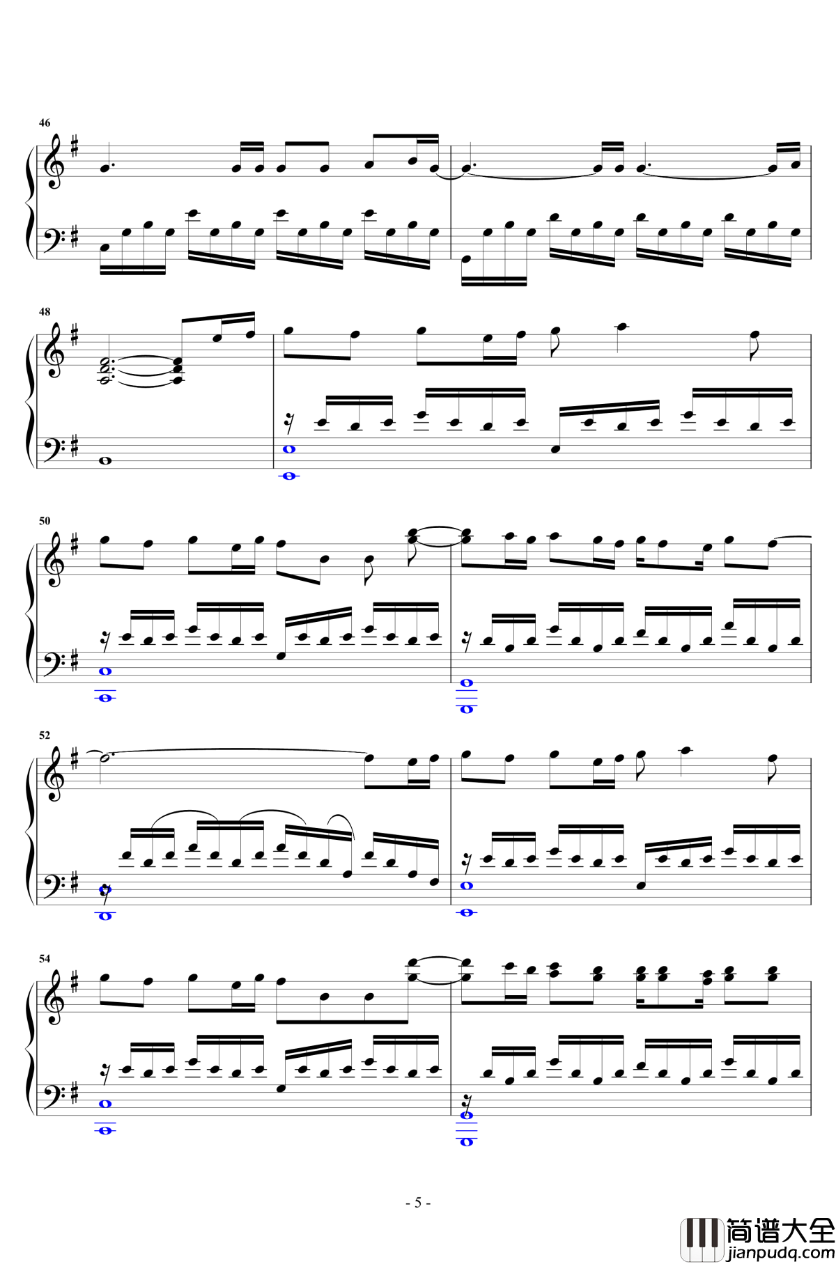 漂流钢琴谱_张碧晨