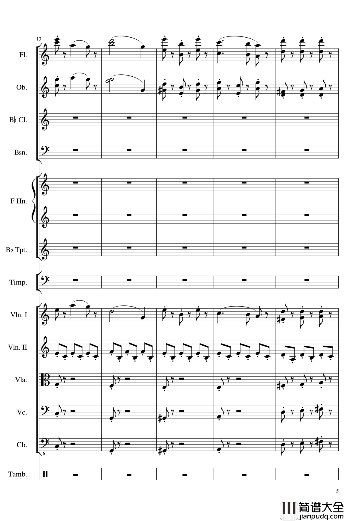 4_Contredanse_for_Chamber_Orchestra,_Op.120No.1钢琴谱_一个球