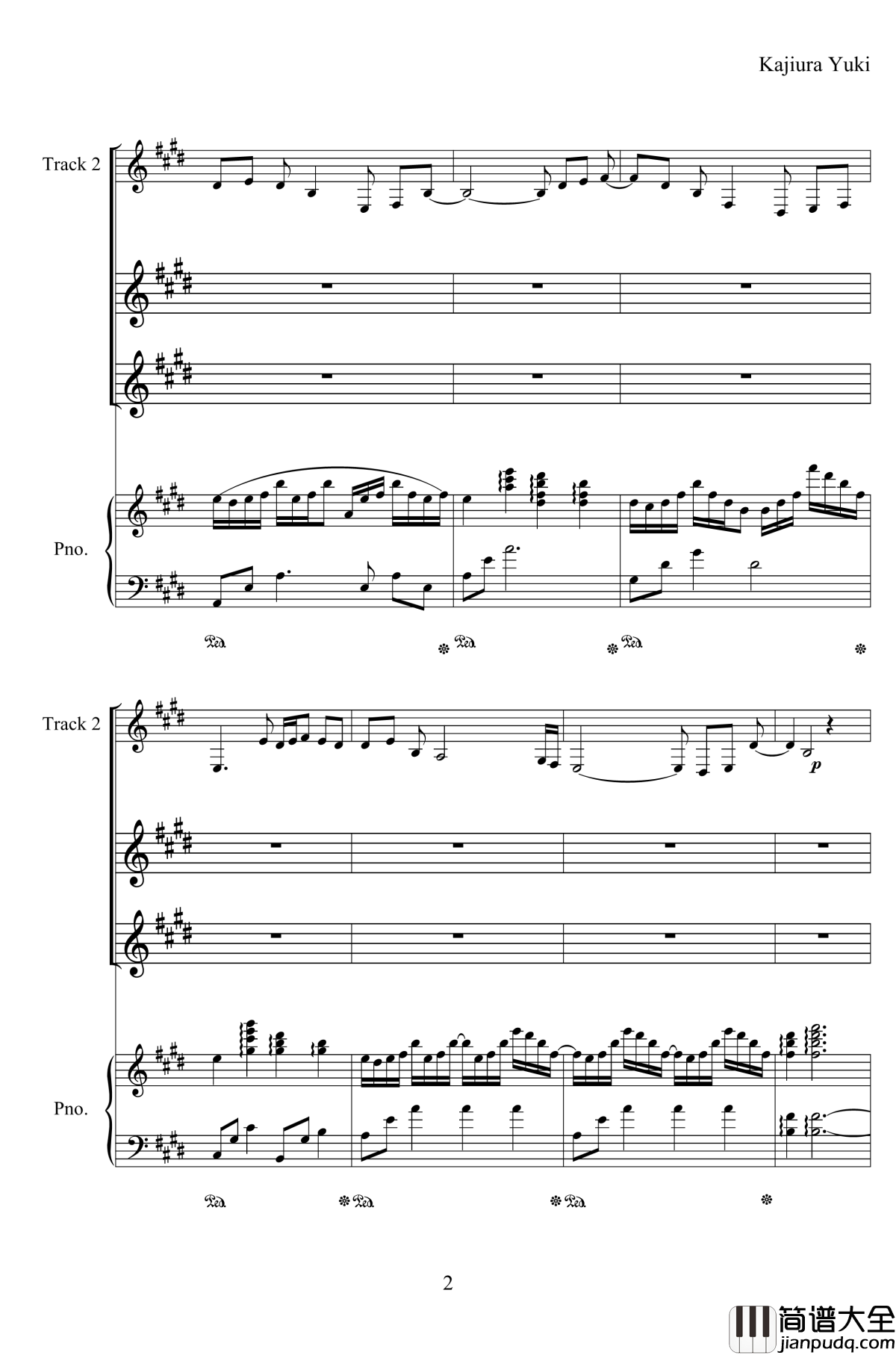 palpitation钢琴谱_尾浦游纪