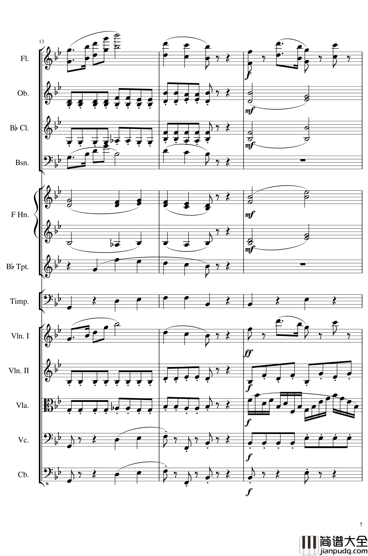 4_Contredanses_for_Chamber_Orchestra,_Op.120_No.2钢琴谱_一个球_钢琴谱