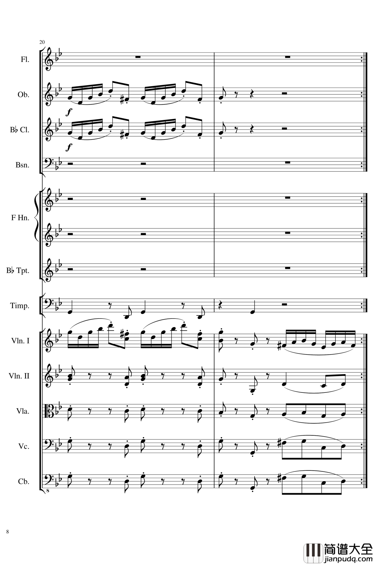 4_Contredanses_for_Chamber_Orchestra,_Op.120_No.2钢琴谱_一个球_钢琴谱