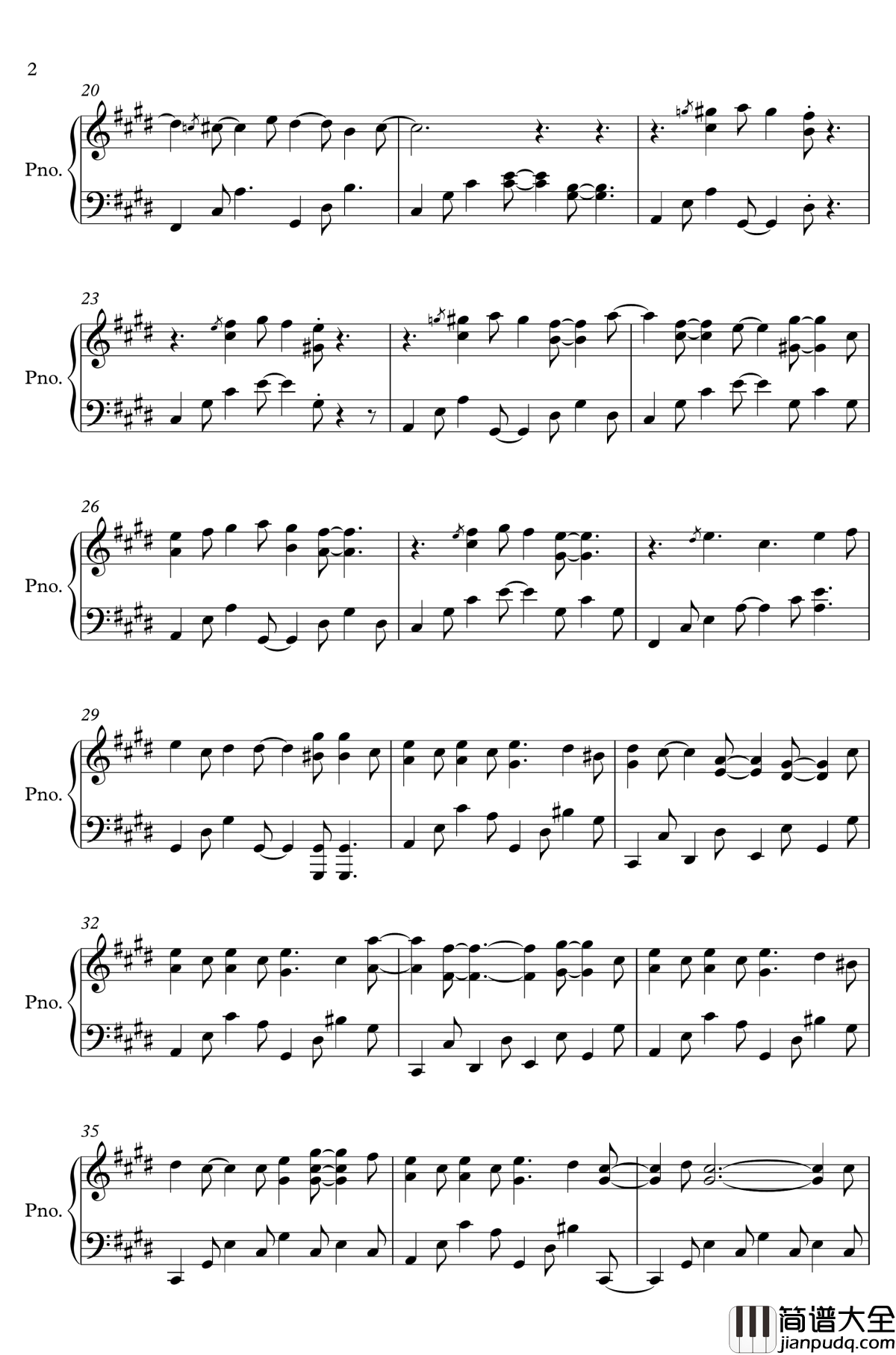 小丑的品格钢琴谱_双笙