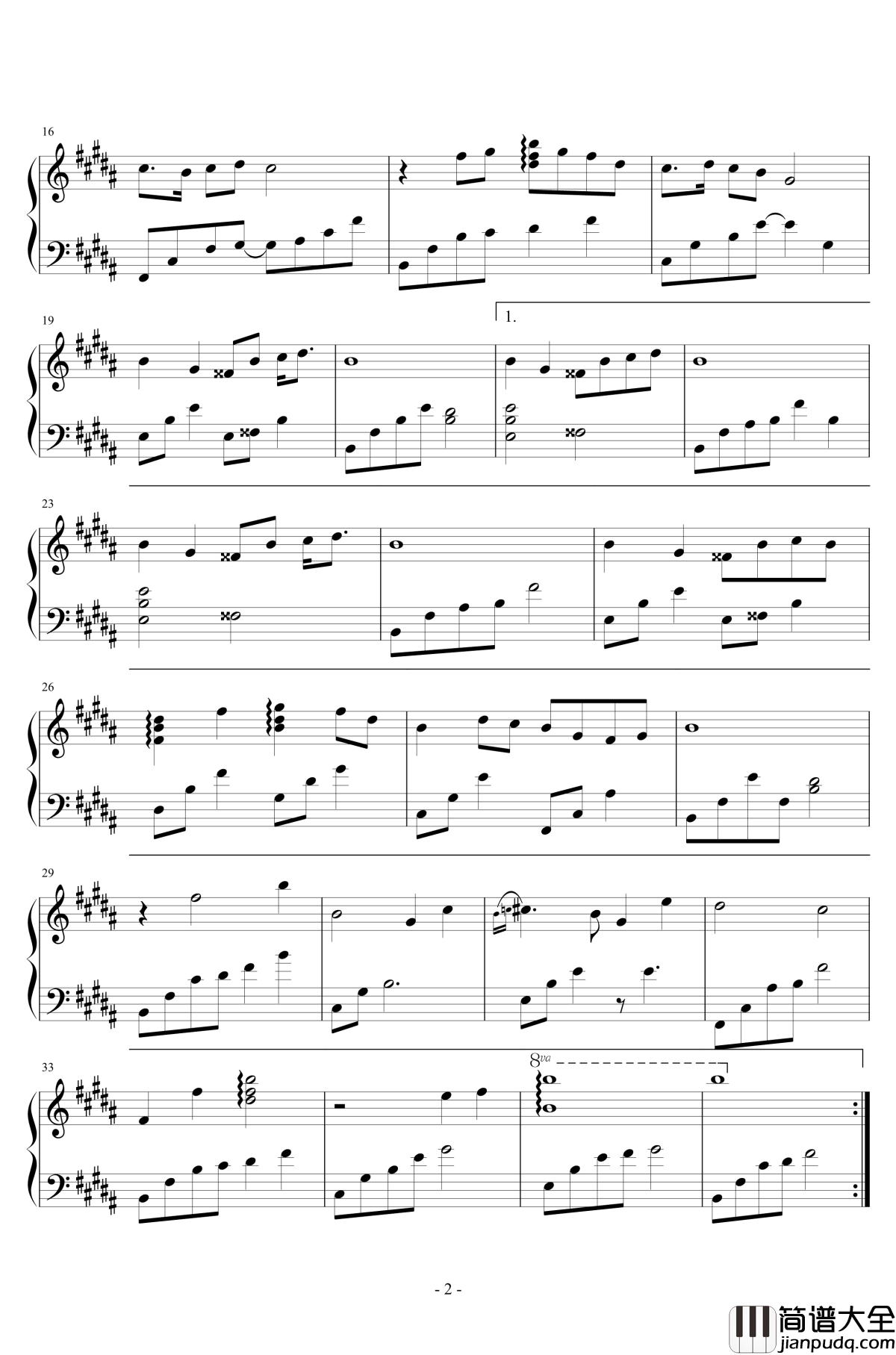 今晩はお月さん钢琴谱_钢琴独奏版_Humbert_Humbert