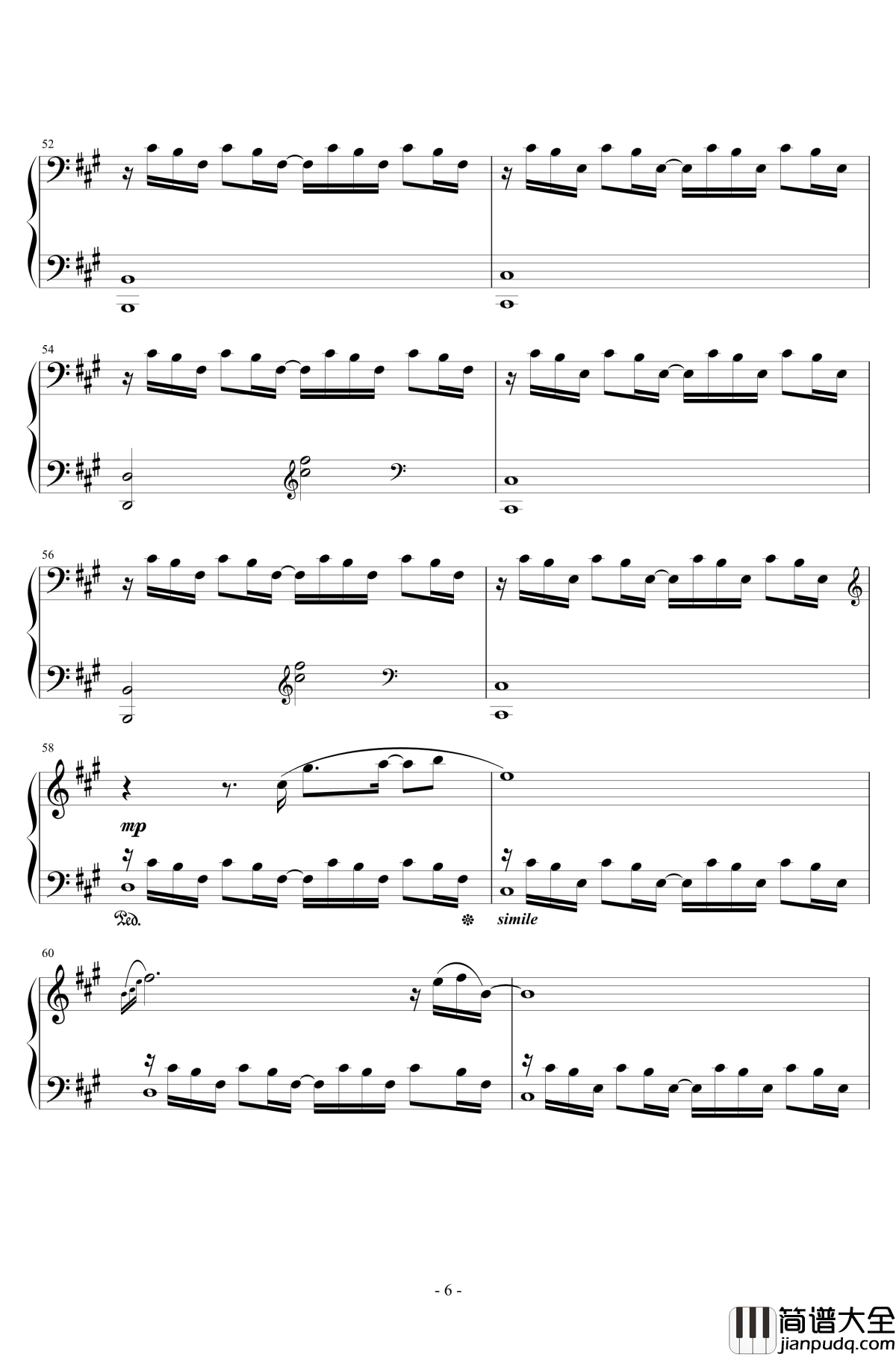 風のとおり道钢琴谱_李小熊改编_広橋真紀子