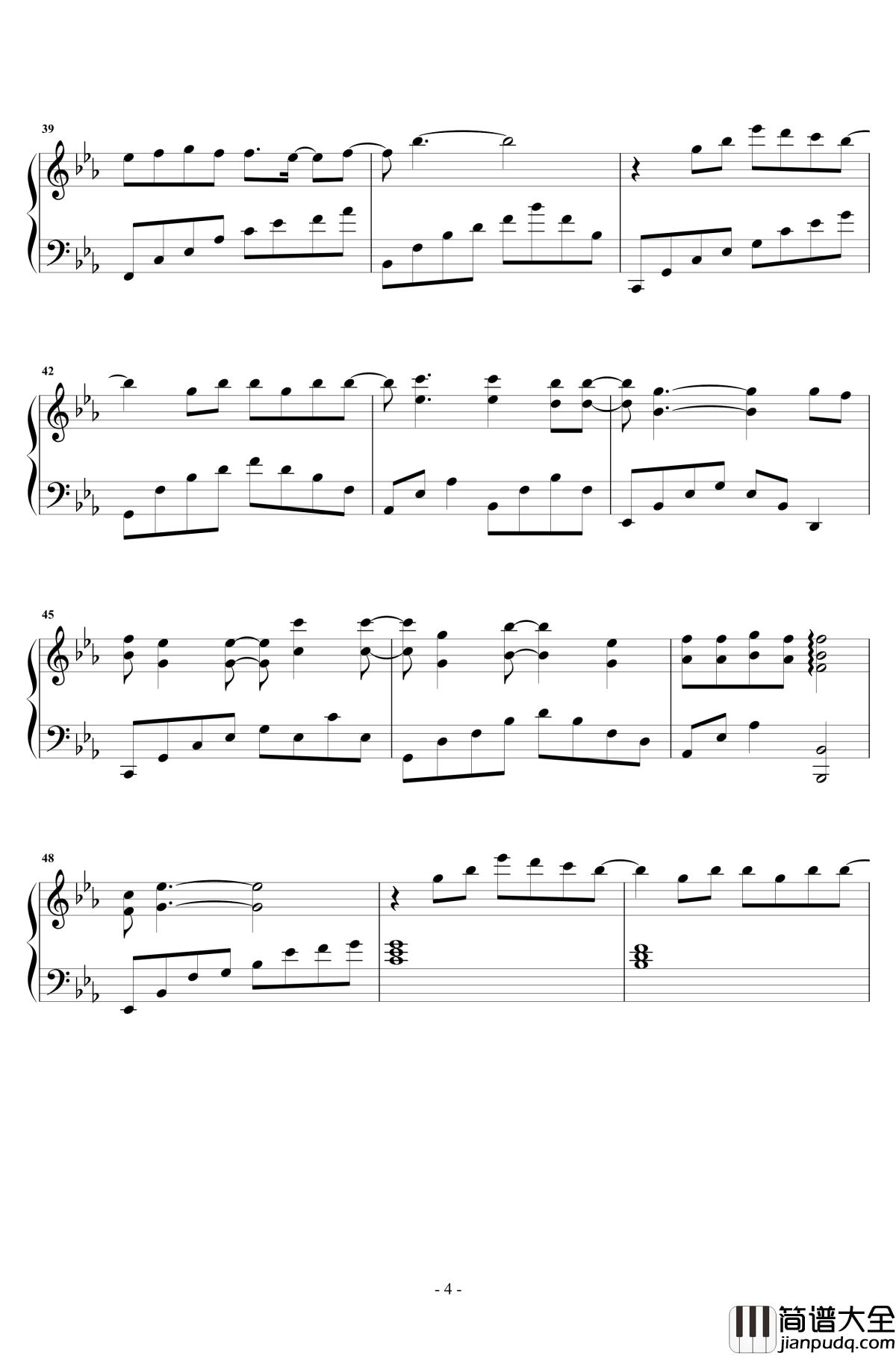 别再闹了钢琴谱_毛不易