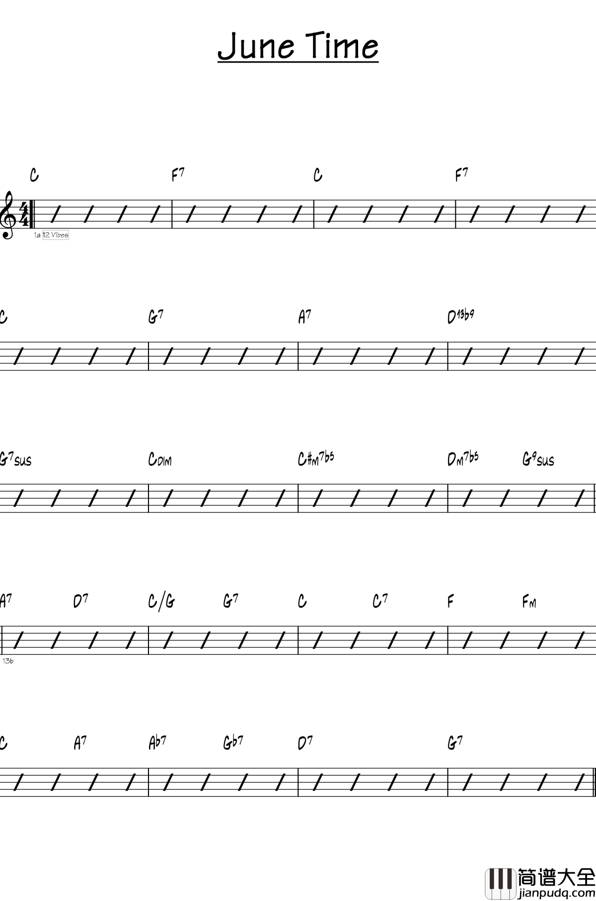 June_Time钢琴谱_马介休