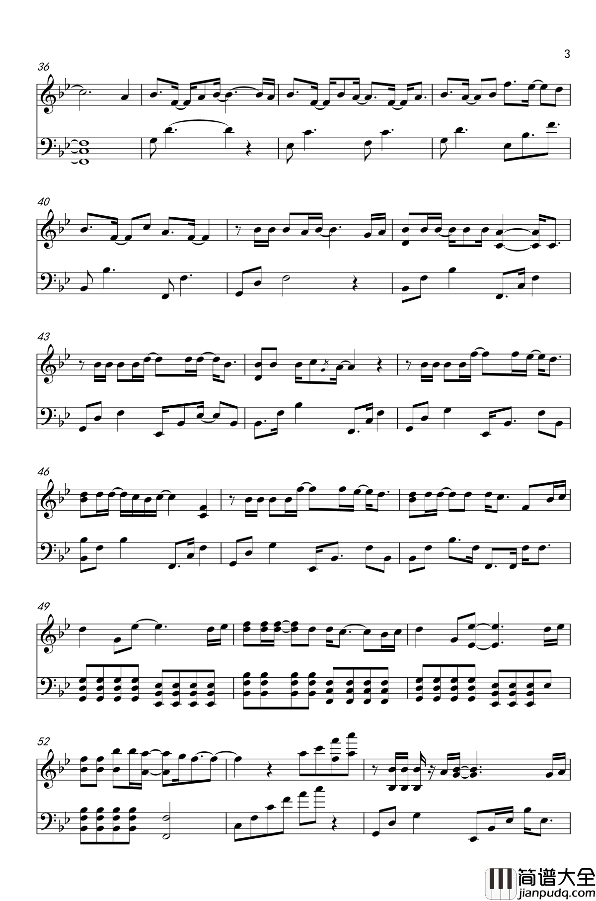 suddenly钢琴谱_金宝静