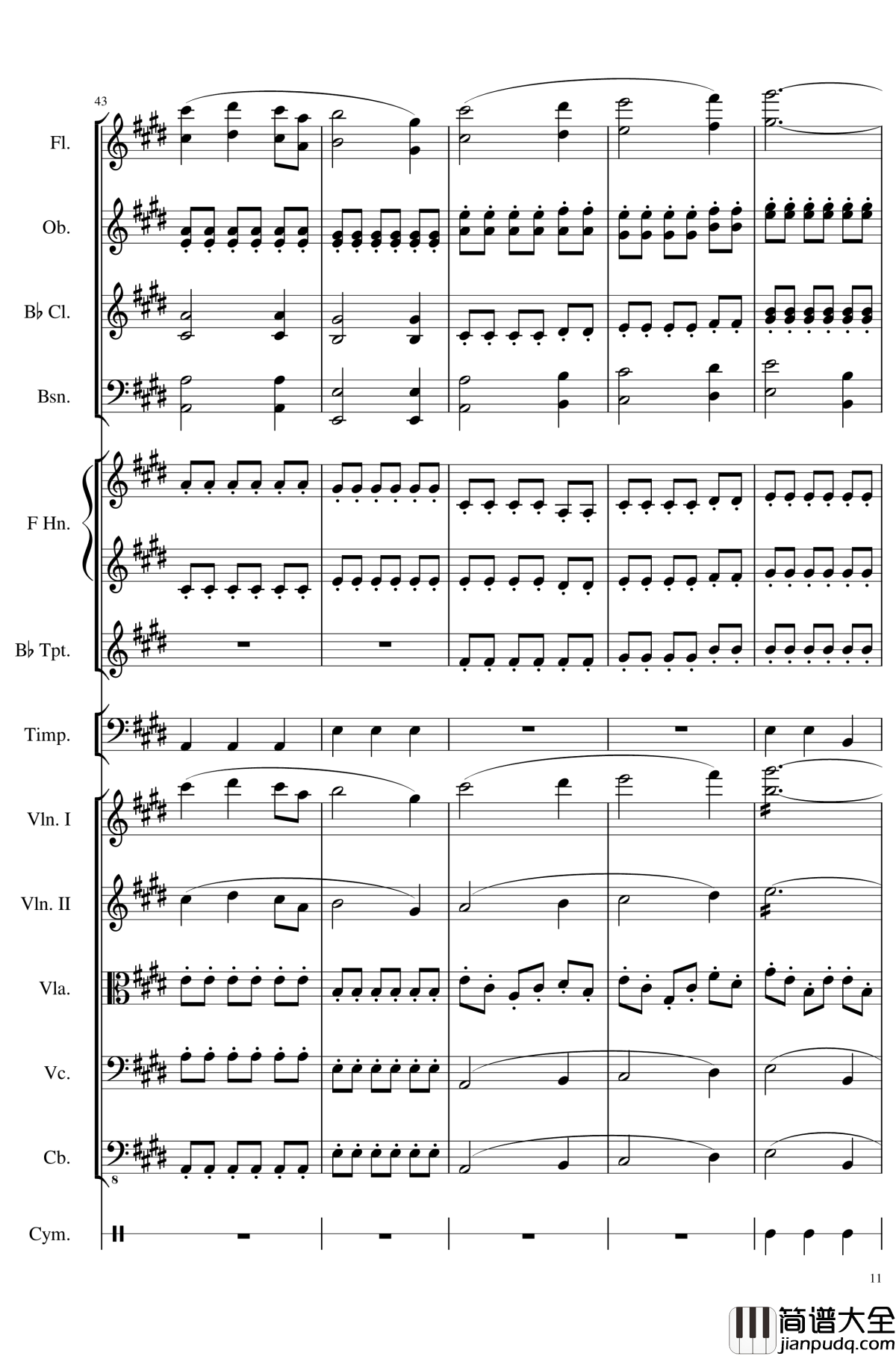 4_Contredanse_for_Chamber_Orchestra,_Op.120钢琴谱_No.3_一个球