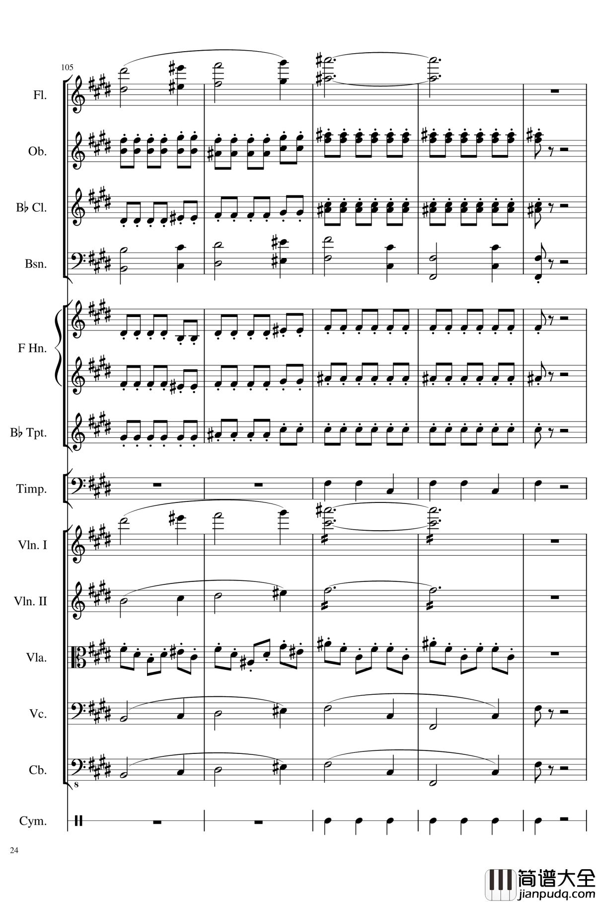 4_Contredanse_for_Chamber_Orchestra,_Op.120钢琴谱_No.3_一个球