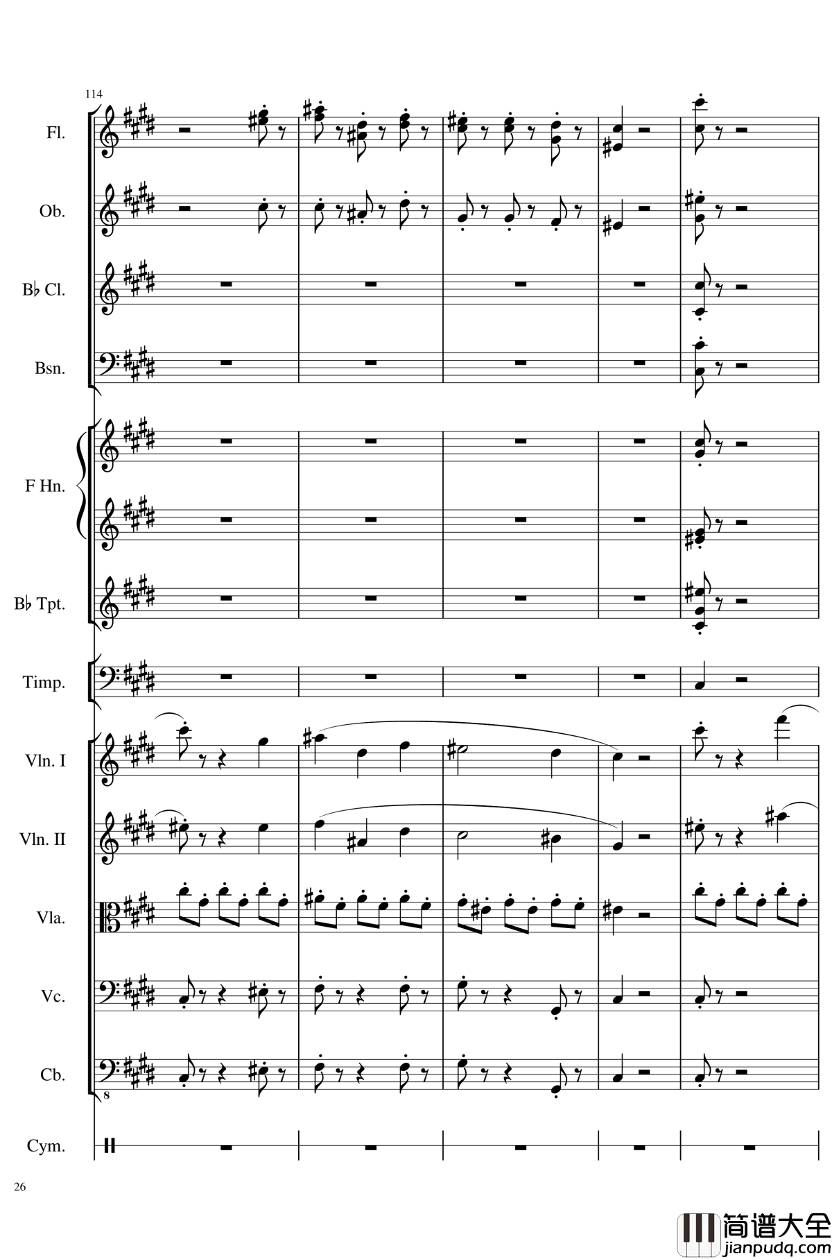 4_Contredanse_for_Chamber_Orchestra,_Op.120钢琴谱_No.3_一个球