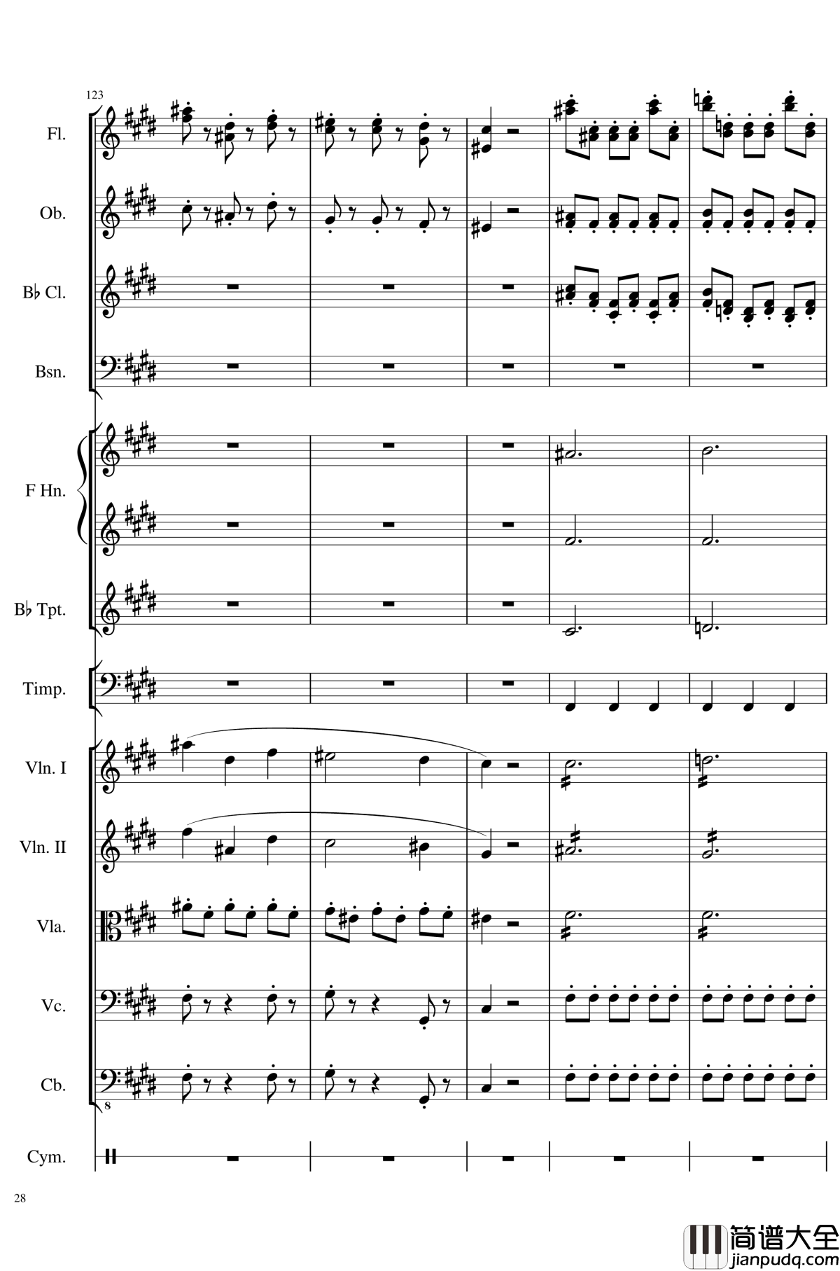 4_Contredanse_for_Chamber_Orchestra,_Op.120钢琴谱_No.3_一个球