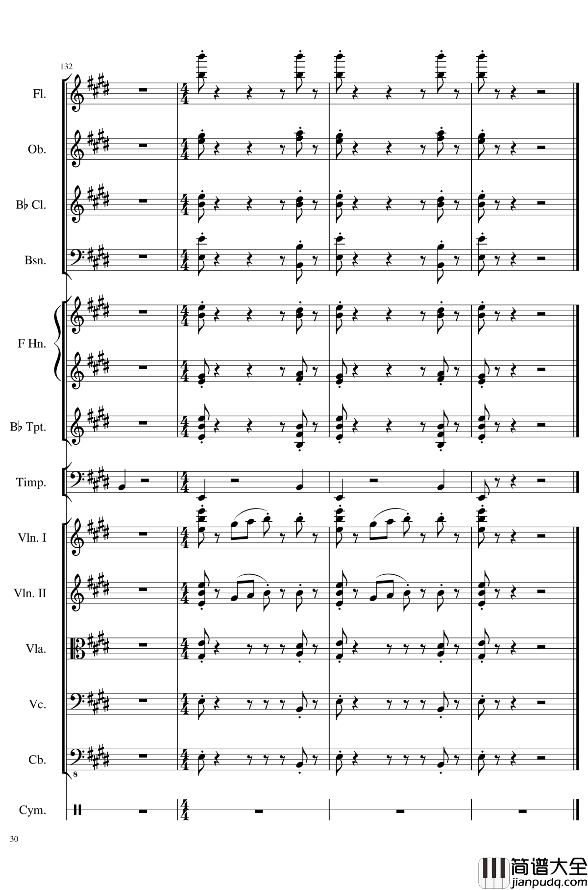 4_Contredanse_for_Chamber_Orchestra,_Op.120钢琴谱_No.3_一个球