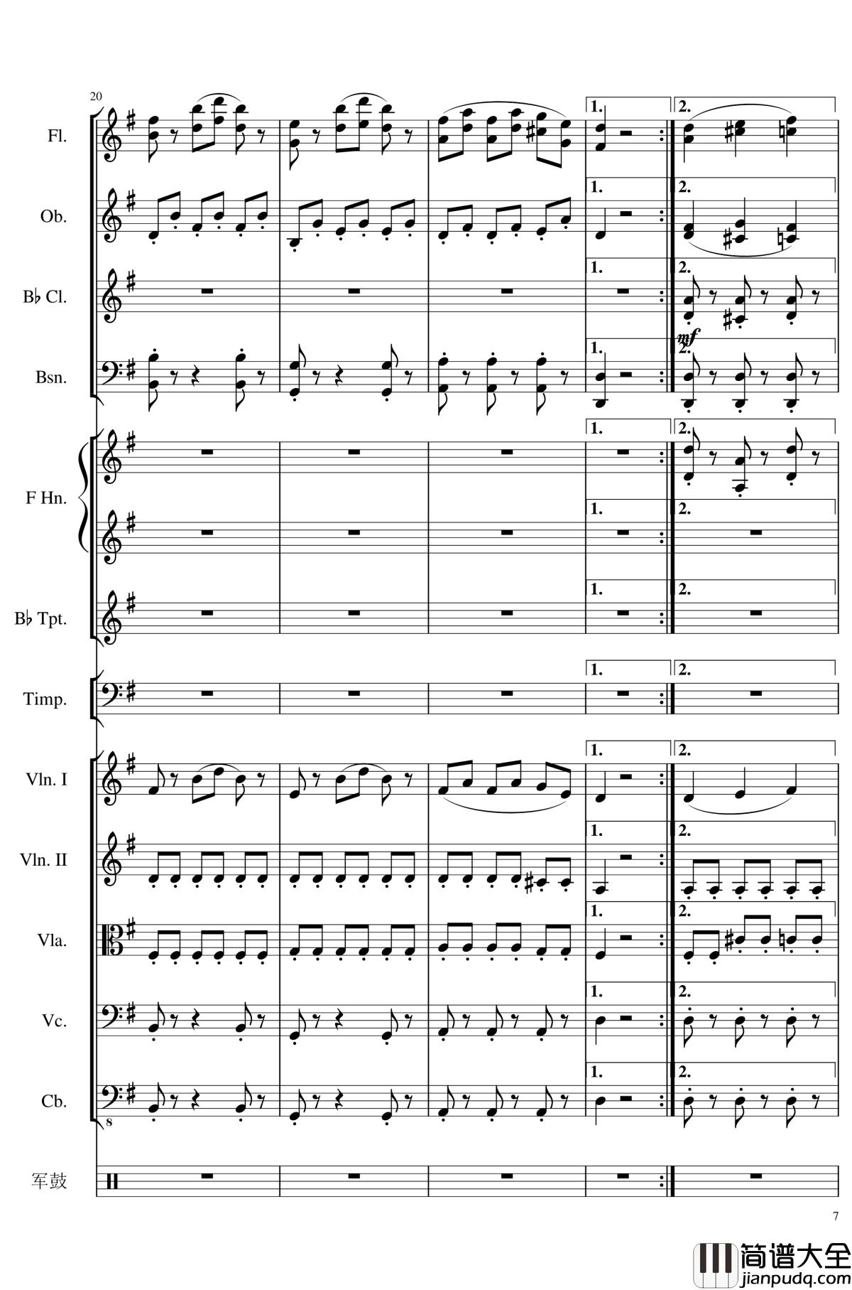 4_Contredanse_for_Chamber_Orchestra,_Op.120钢琴谱_No.4_一个球