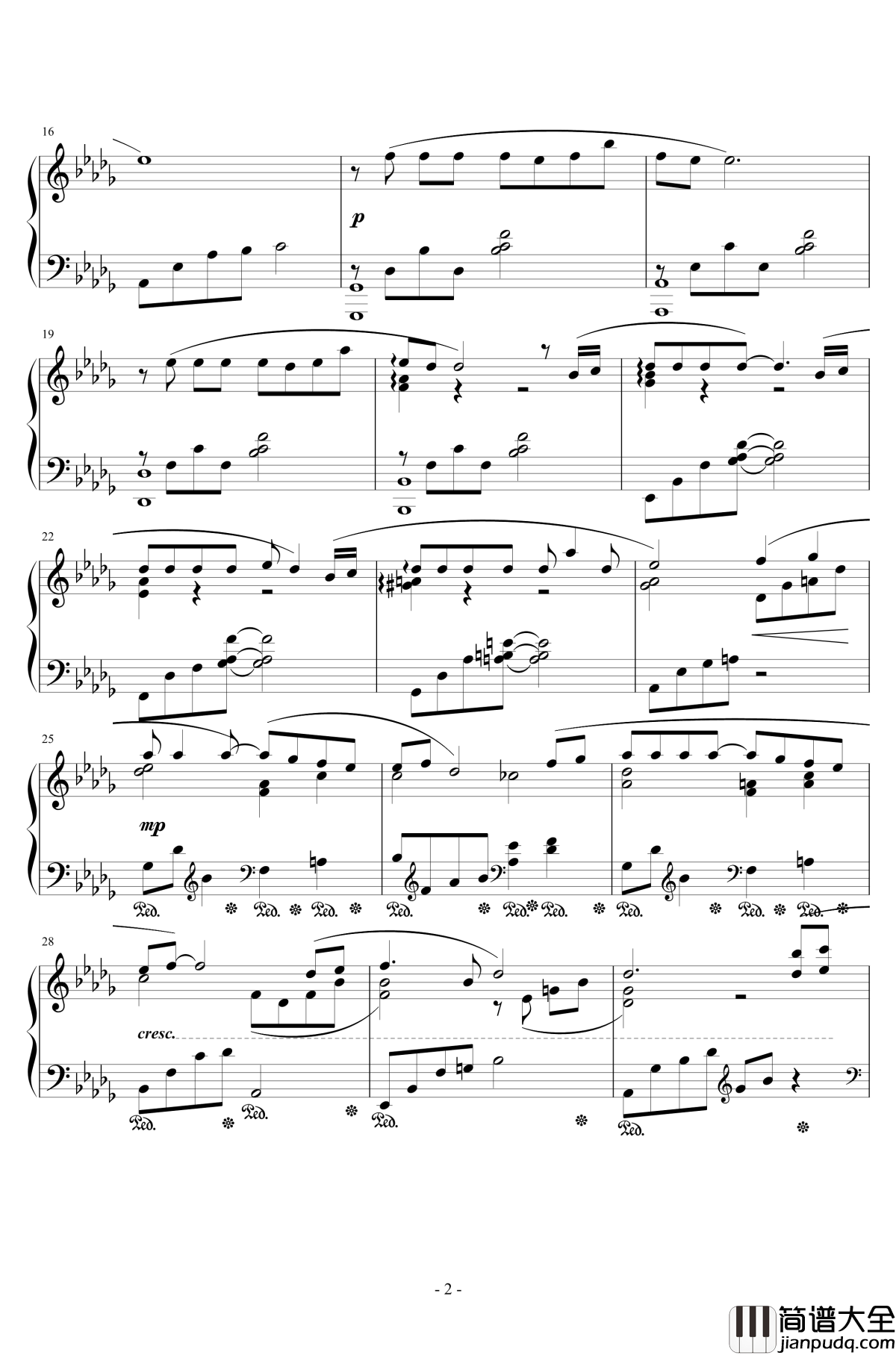 いのちの名前钢琴谱_李小熊改编_広橋真紀子